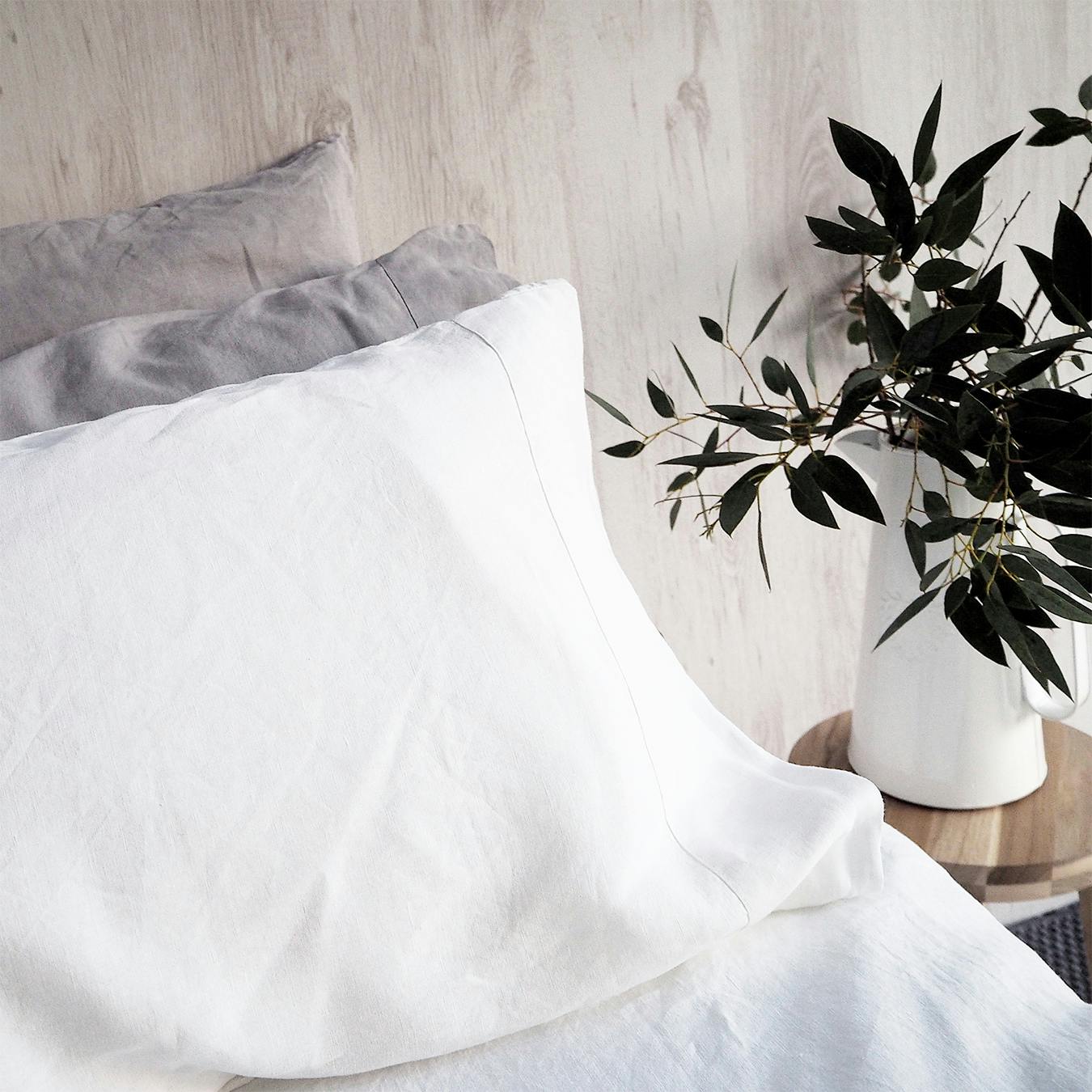 Pillowcase White Linen by Piglet Fy Personalised White Linen Pillowcase