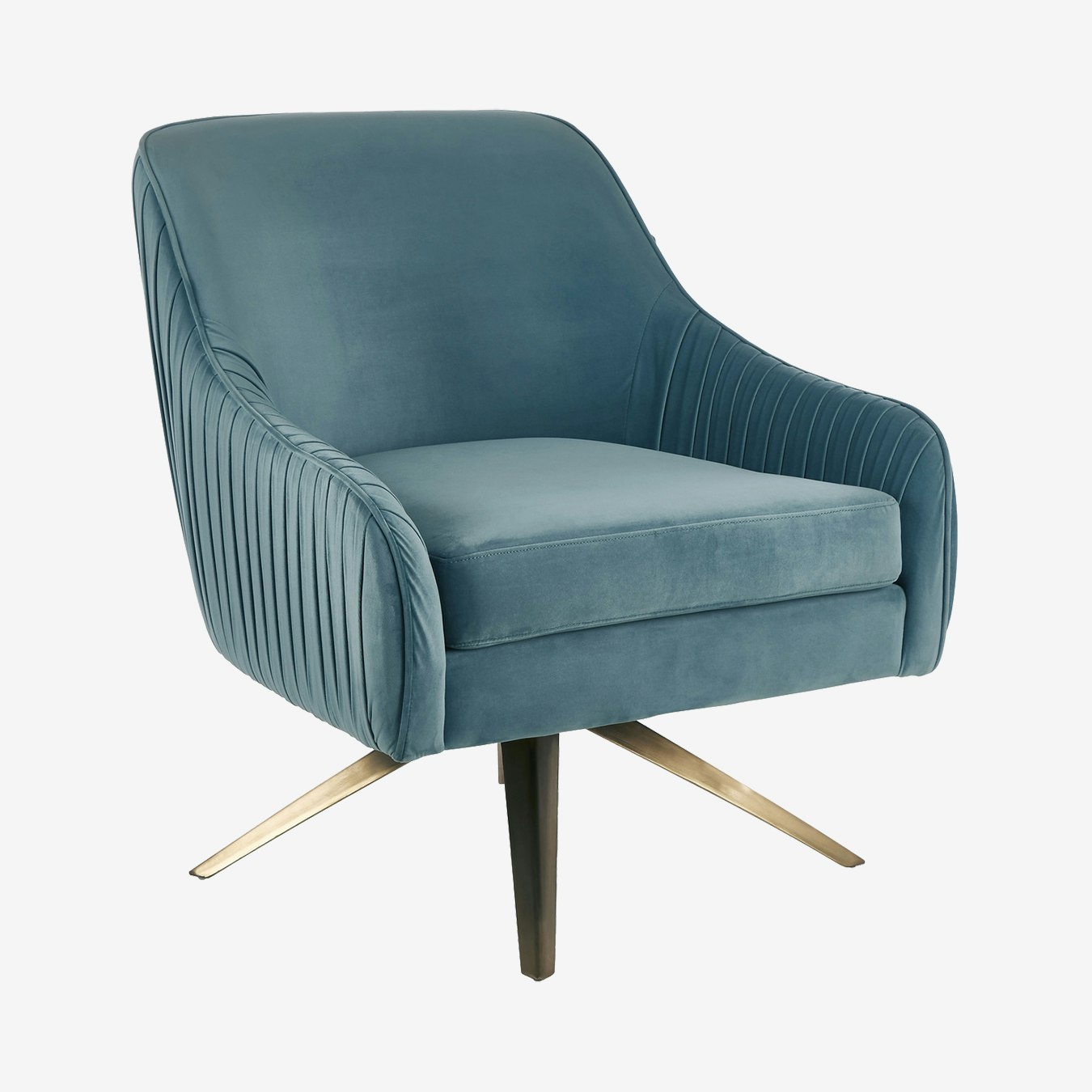 Cleo Swivel Chair - Blue by Fifty Five South - Fy