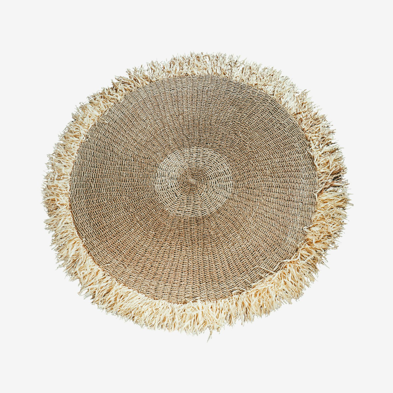 Fringed Rug - Natural - Raffia by Bazar Bizar - Fy