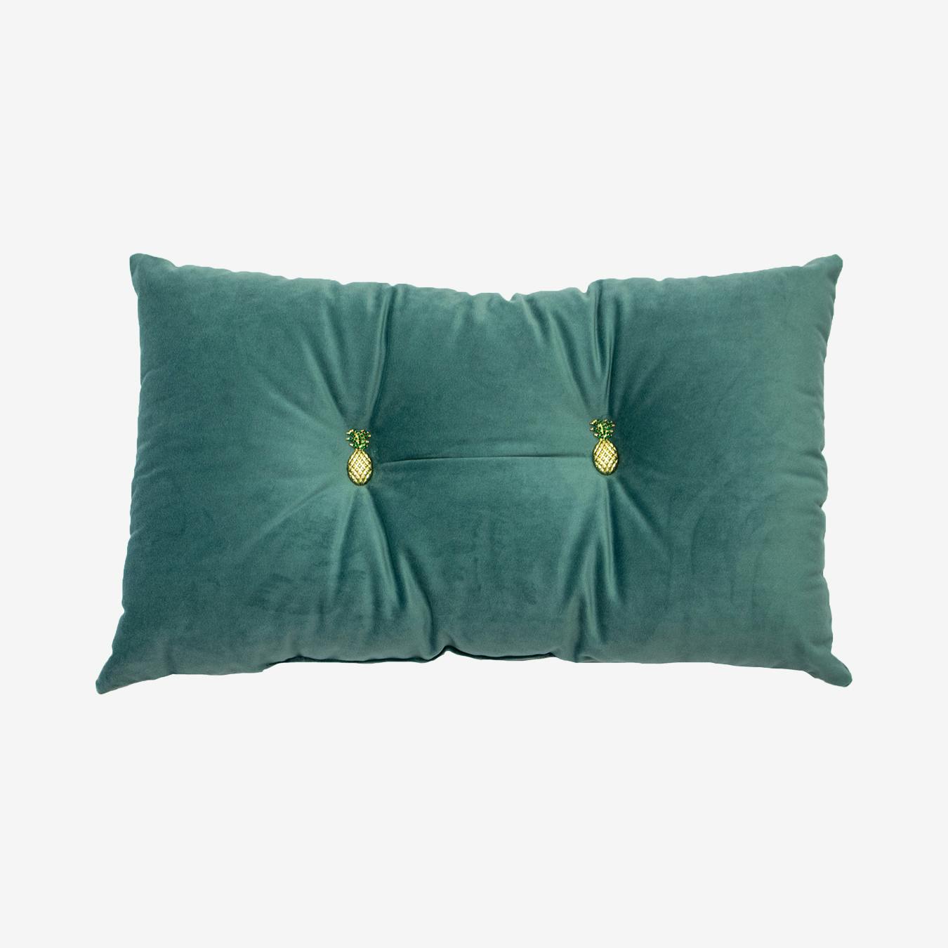 Pineapple Cushion Mineral by Riva summer throw pillows from Amethyst Home
