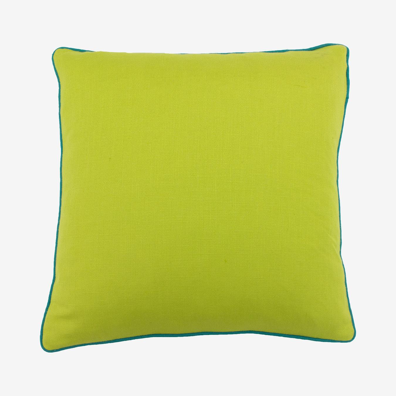 Bamboo Square Cushion Lime Aqua by Home Lives Bamboo Pillowcase Cover