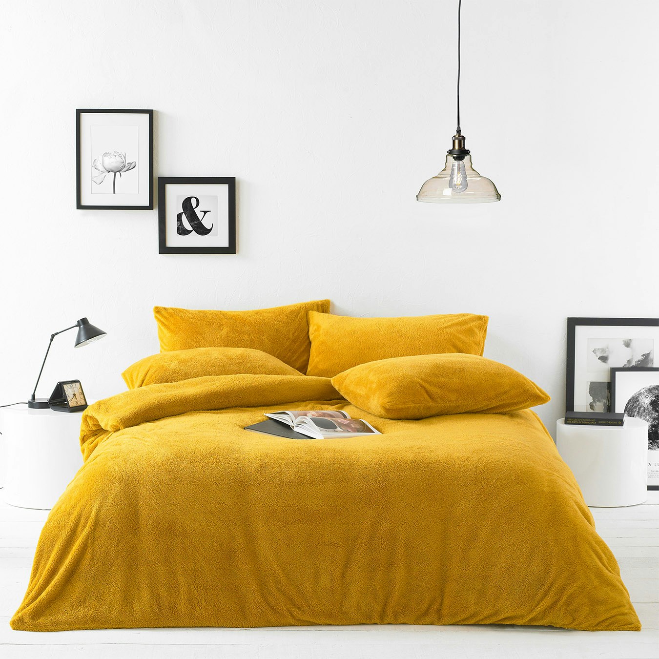 Sherpa Duvet Set Ochre by Riva Home Fy
