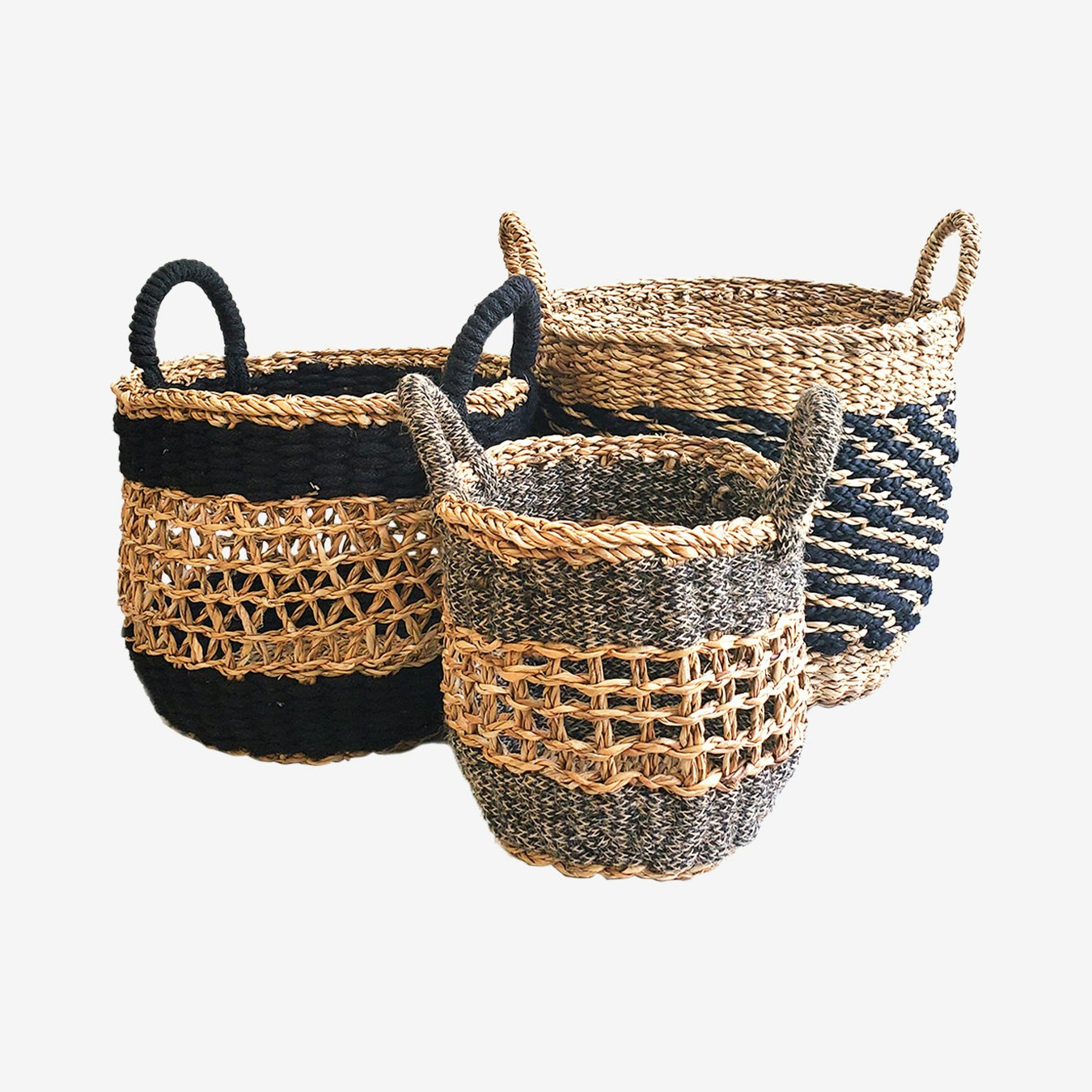 Ula Mesh Basket Black Set of 3 by Korissa Fy