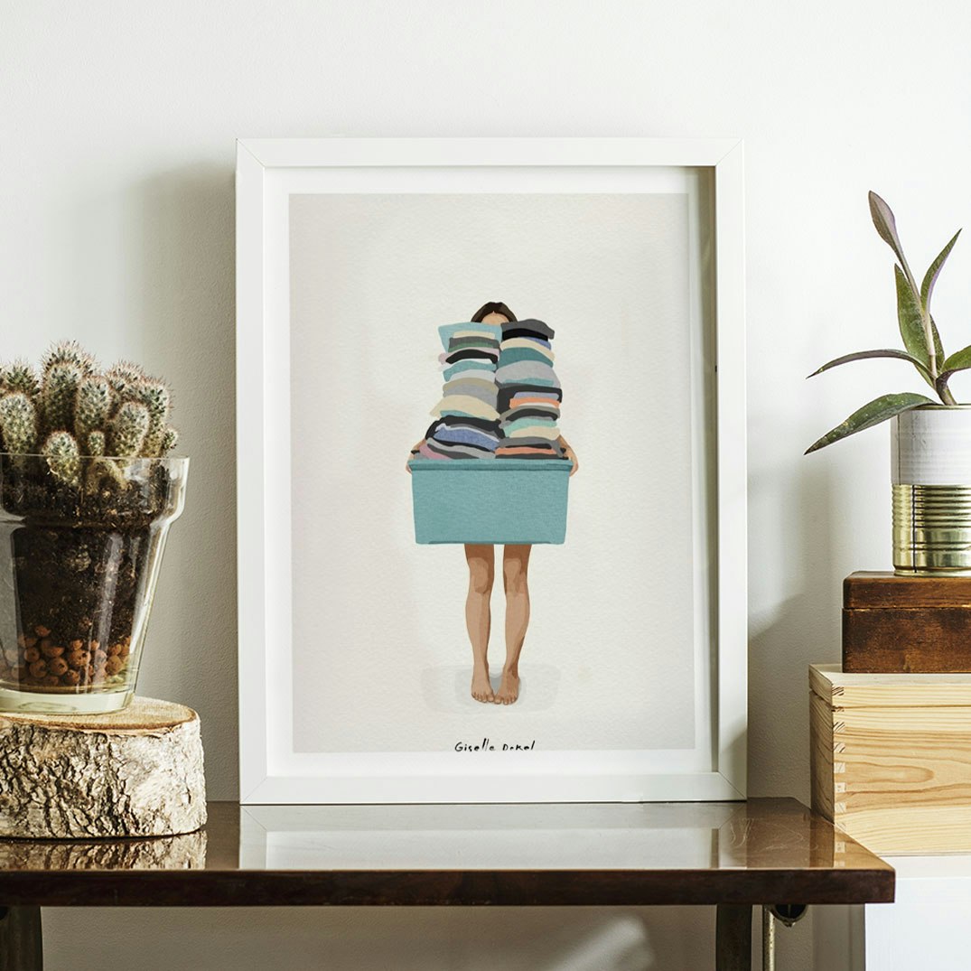 Laundry Basket Art Print by Giselle Dekel - Fy