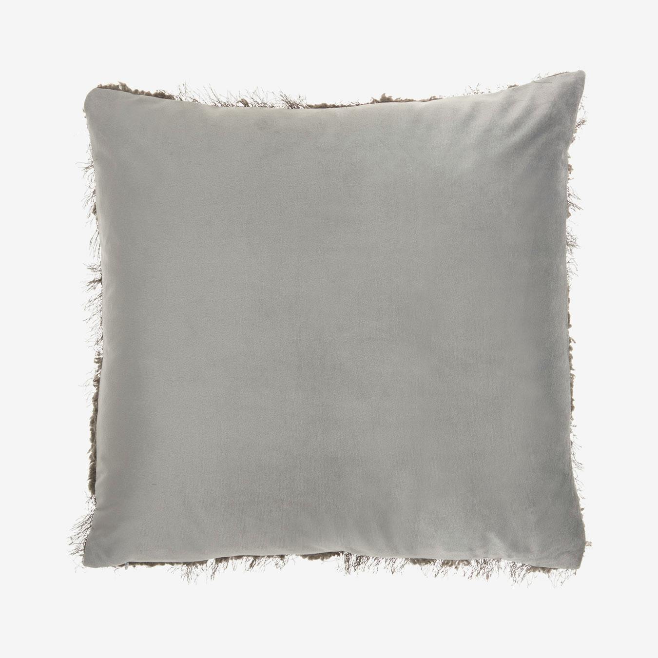 Mina Victory Faux Fur Poly Faux Fur Angora Faux Fur Oblong Throw Pillow
