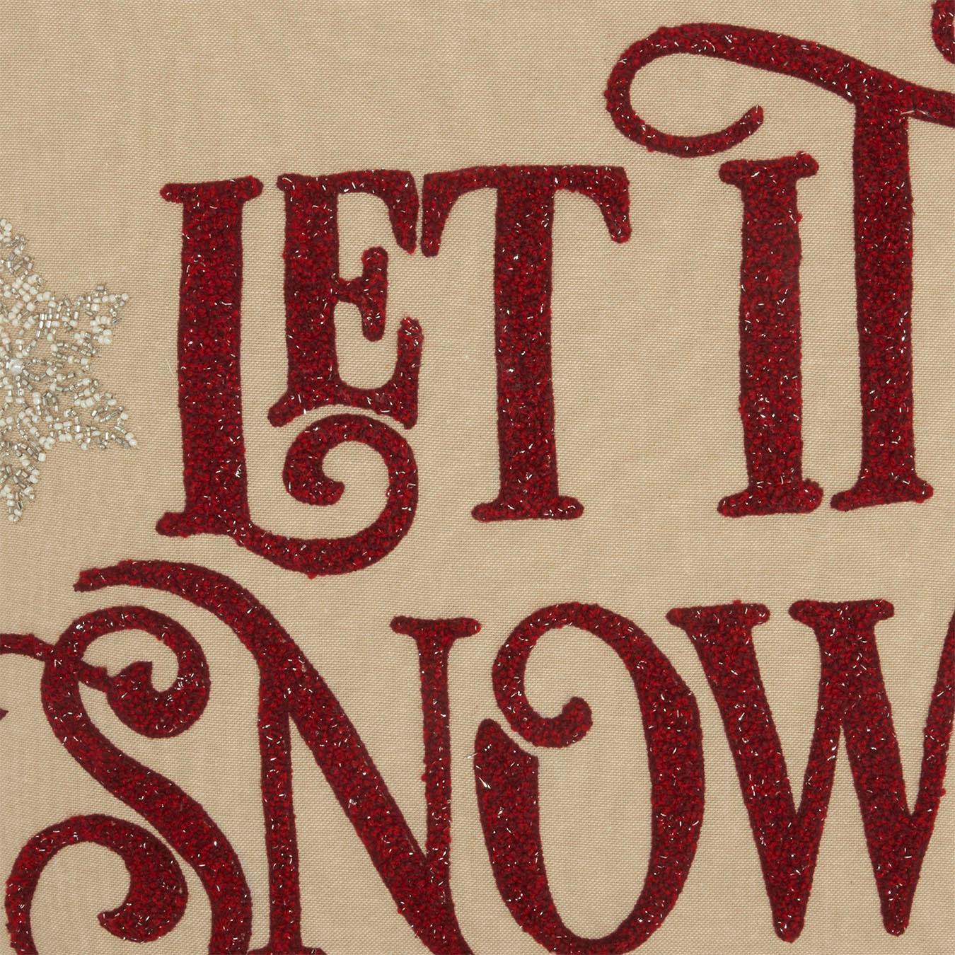 Mina Victory Christmas Pillows Let It Let it Snow Pillow Christmas Pillow