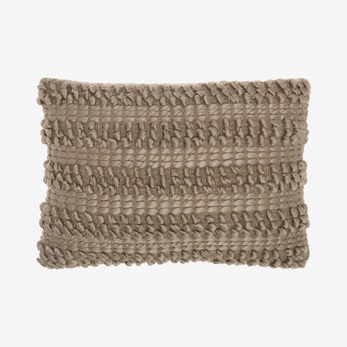 Mina Victory Lifestyles Woven Stripes This pillow is woven with silver