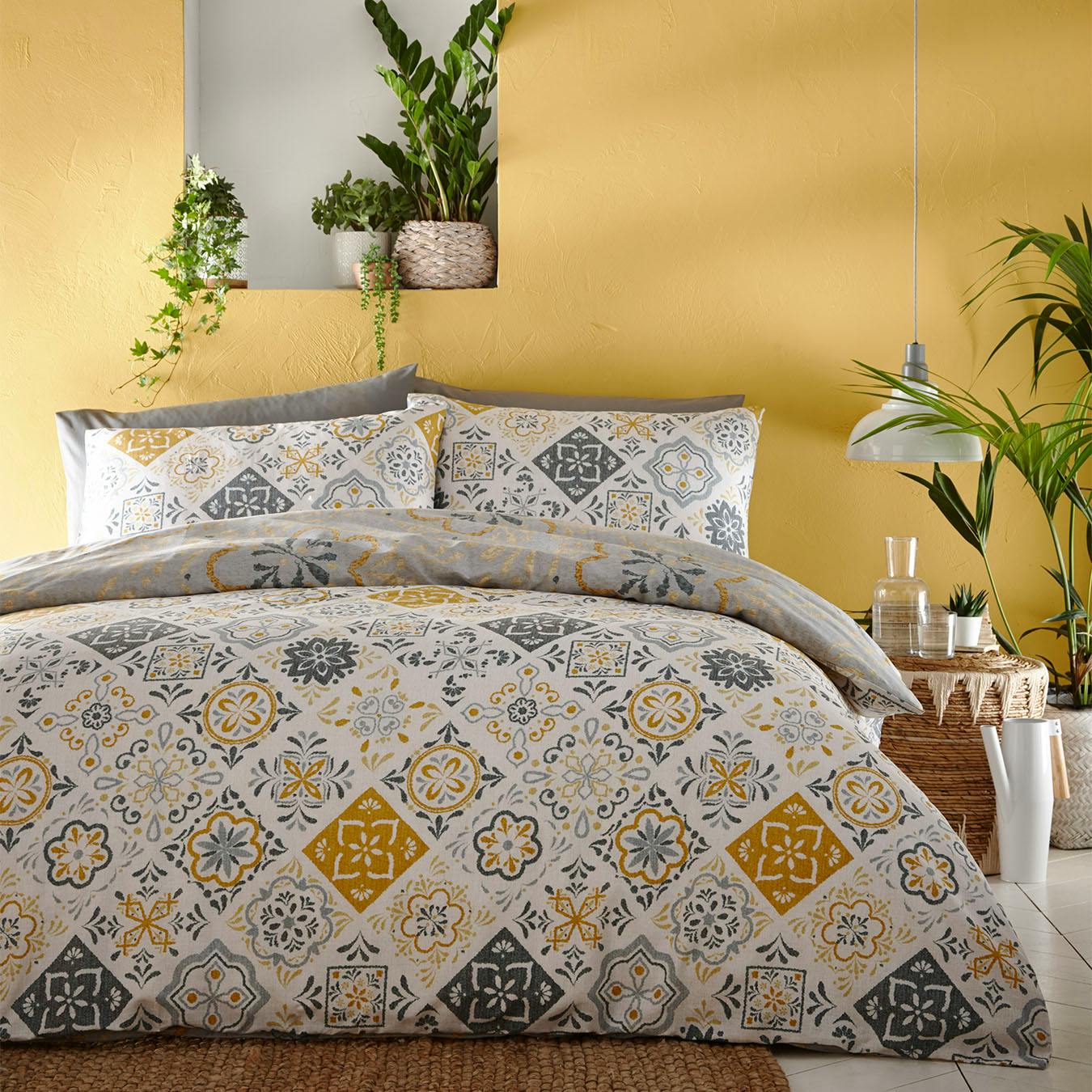 Morocco Duvet Set Ochre by Portfolio Art Moroccan Blue Double Quilt Duvet