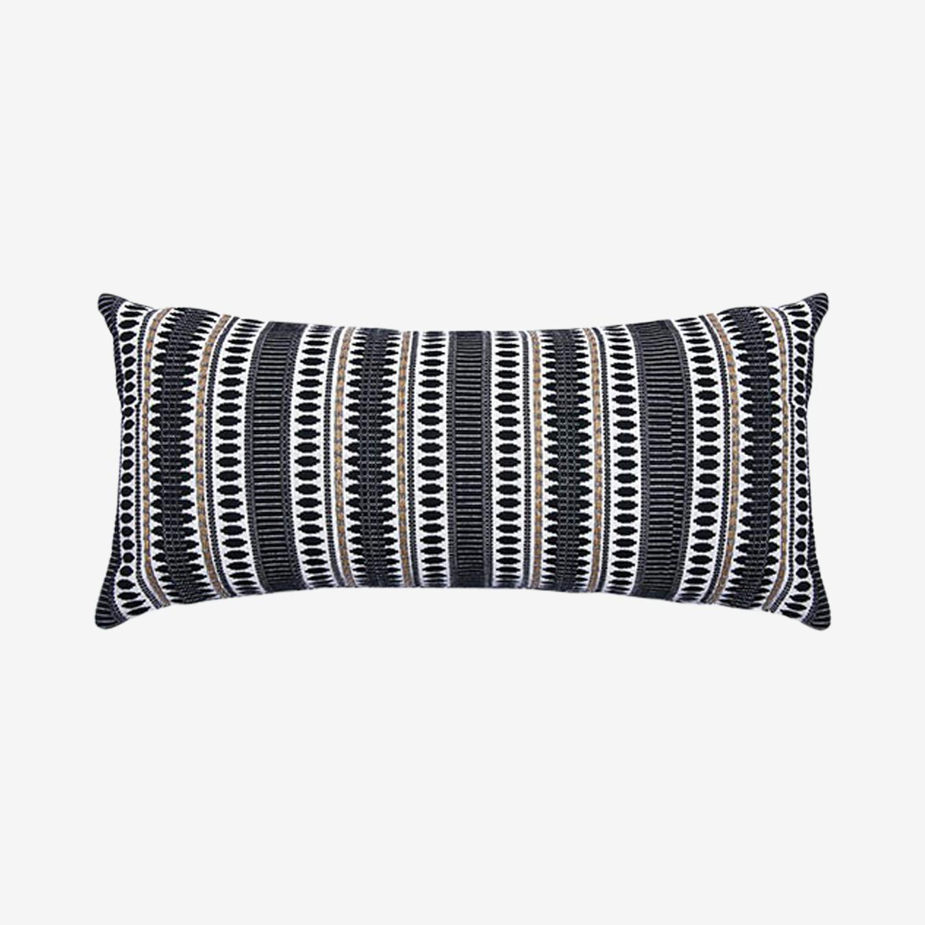 Casa Amarosa | Free Shipping | Shop Fy Tulum Kilim Lumbar Pillow Cover Black