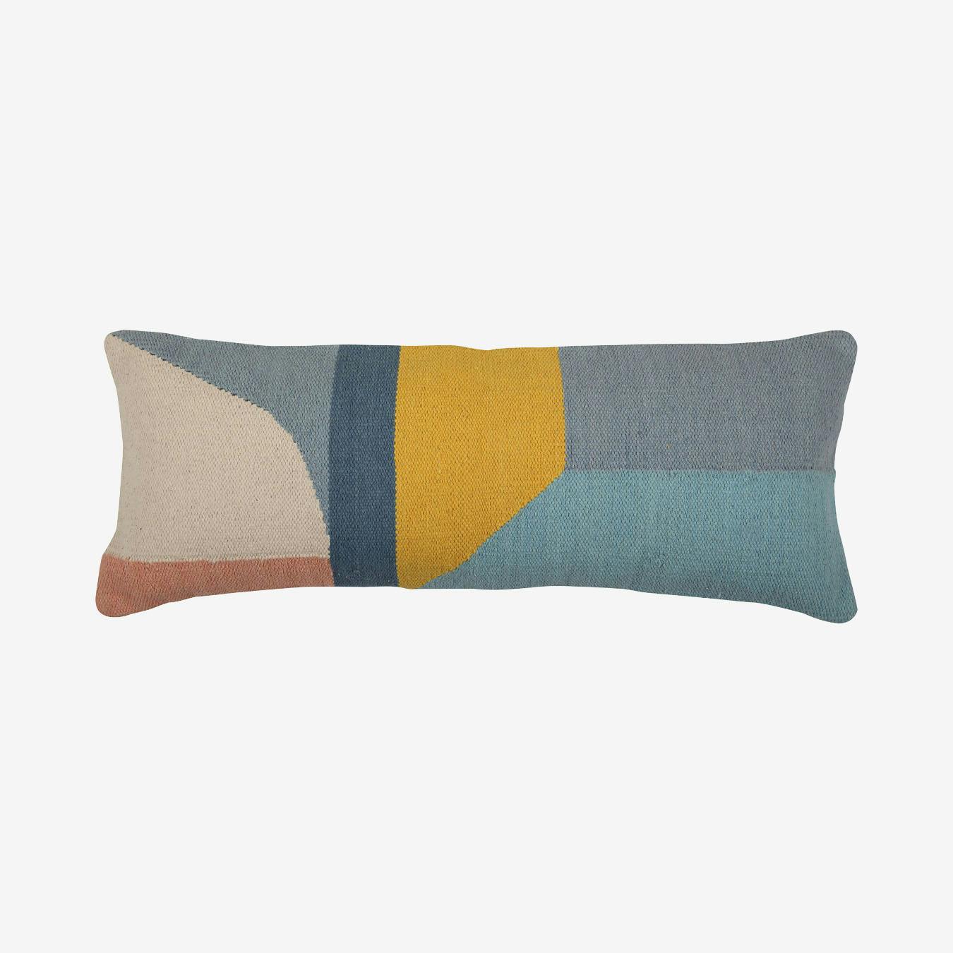 Handmade Geo Shapes Lumbar Cushion off. Handmade throw pillow cover