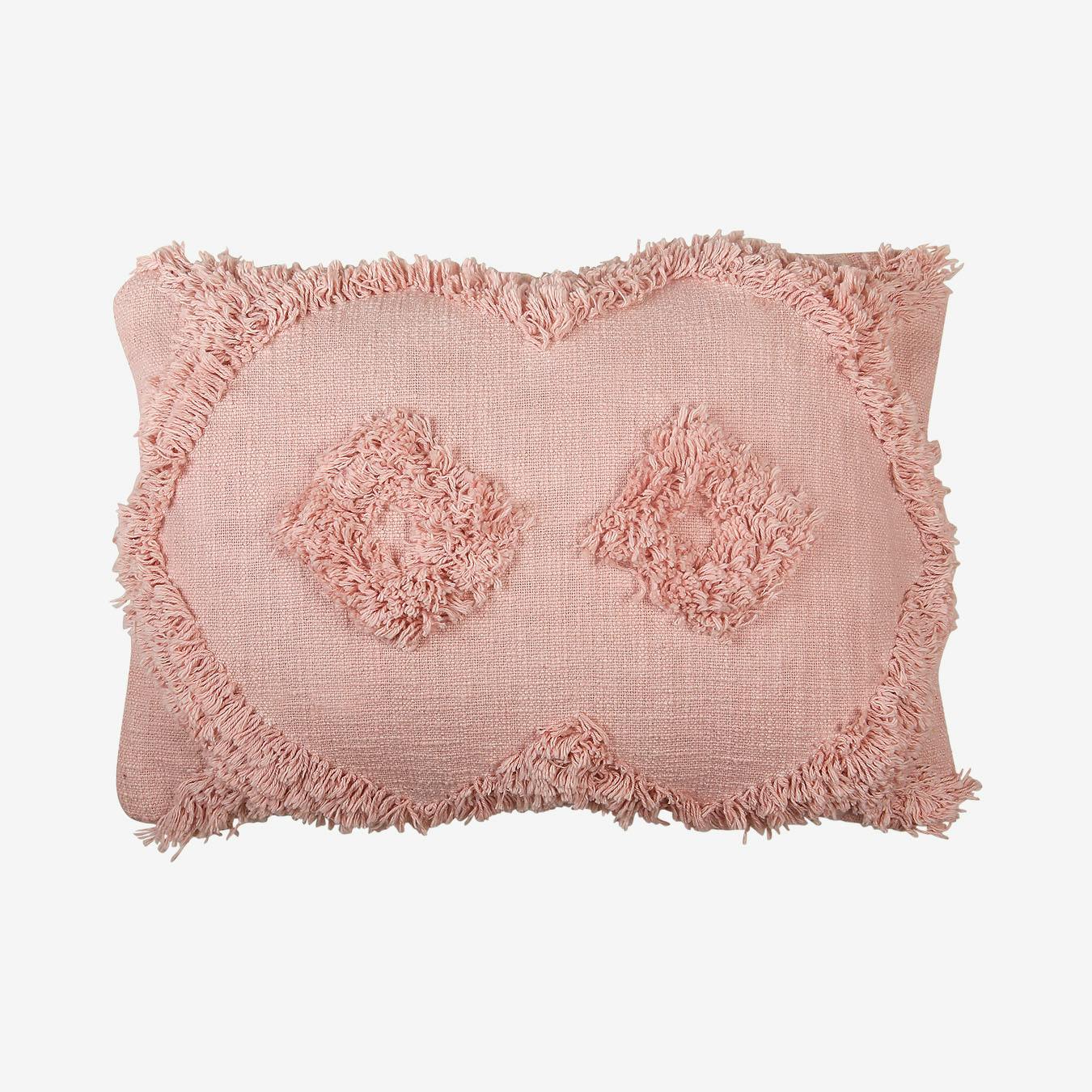 Shag Lumbar Pillow Cover Blush by Blush Pink Textured Throw Pillow Cover