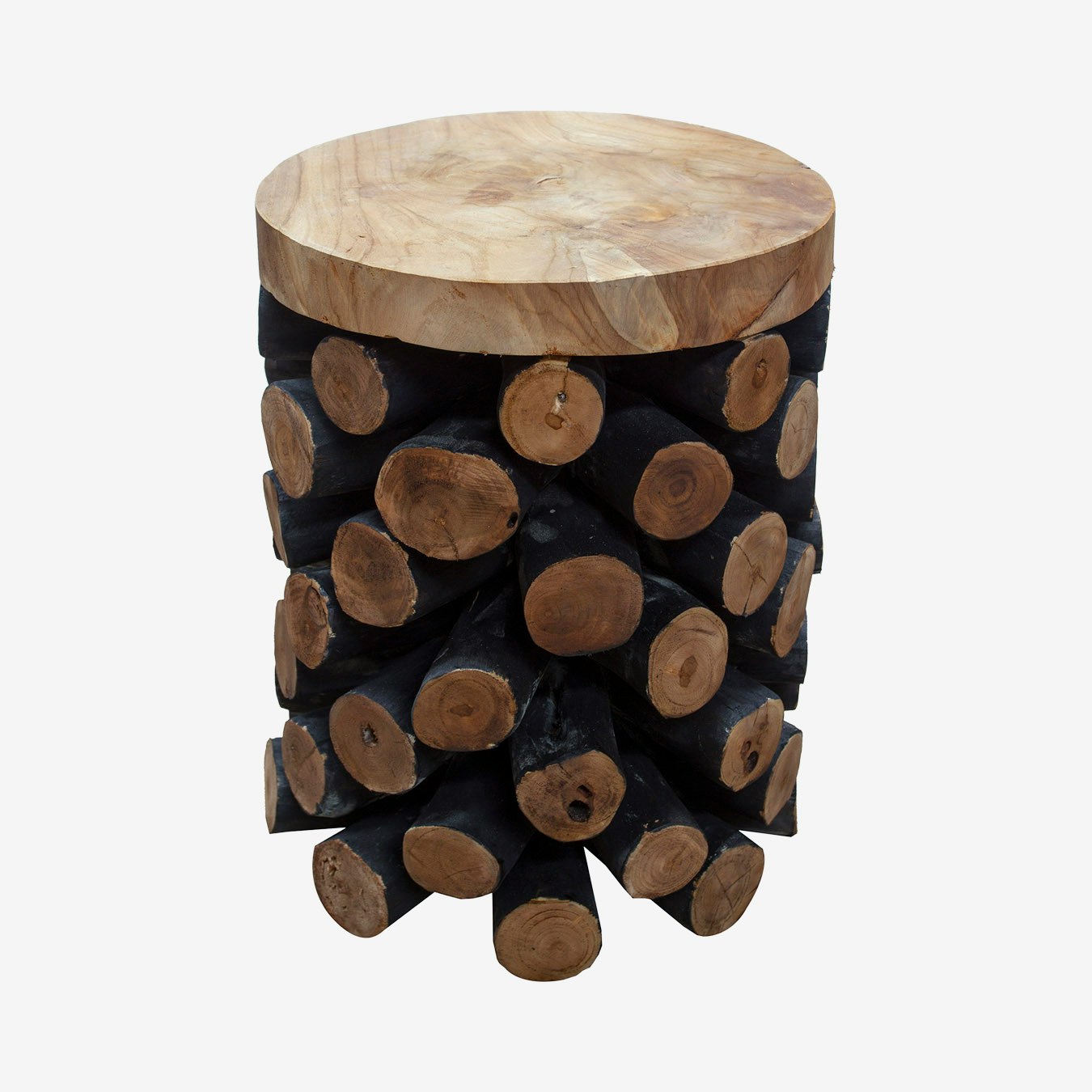 Pineapple Stool Natural Teak Branch by BB Home Fy