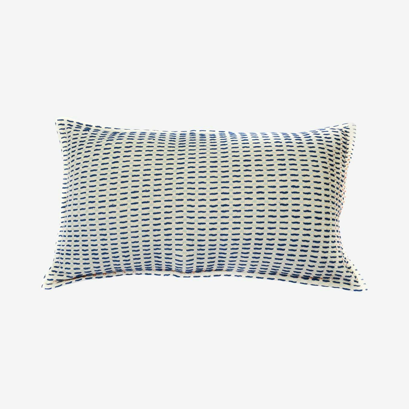 Iza Pillow Indigo Seaglass by Barichara Pillow Indigo Mint by