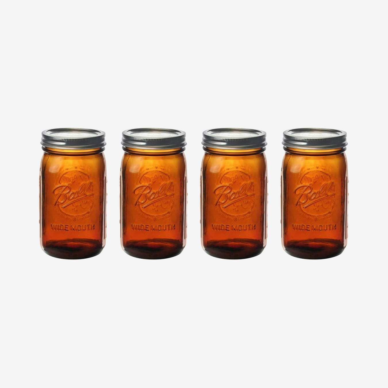 Mason Jars Amber Set of 4 by Ball Fy