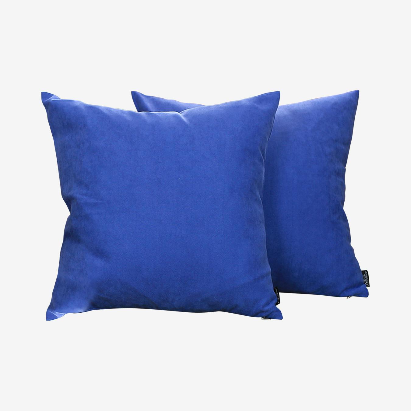 Royal blue clearance velvet throw pillows