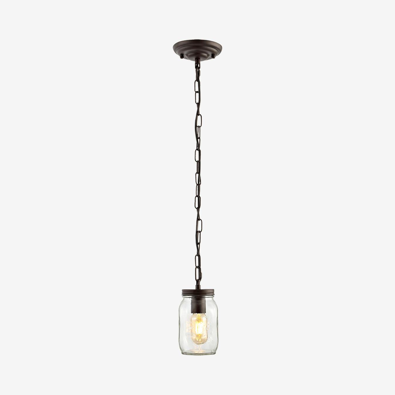 Oil rubbed bronze single store pendant light