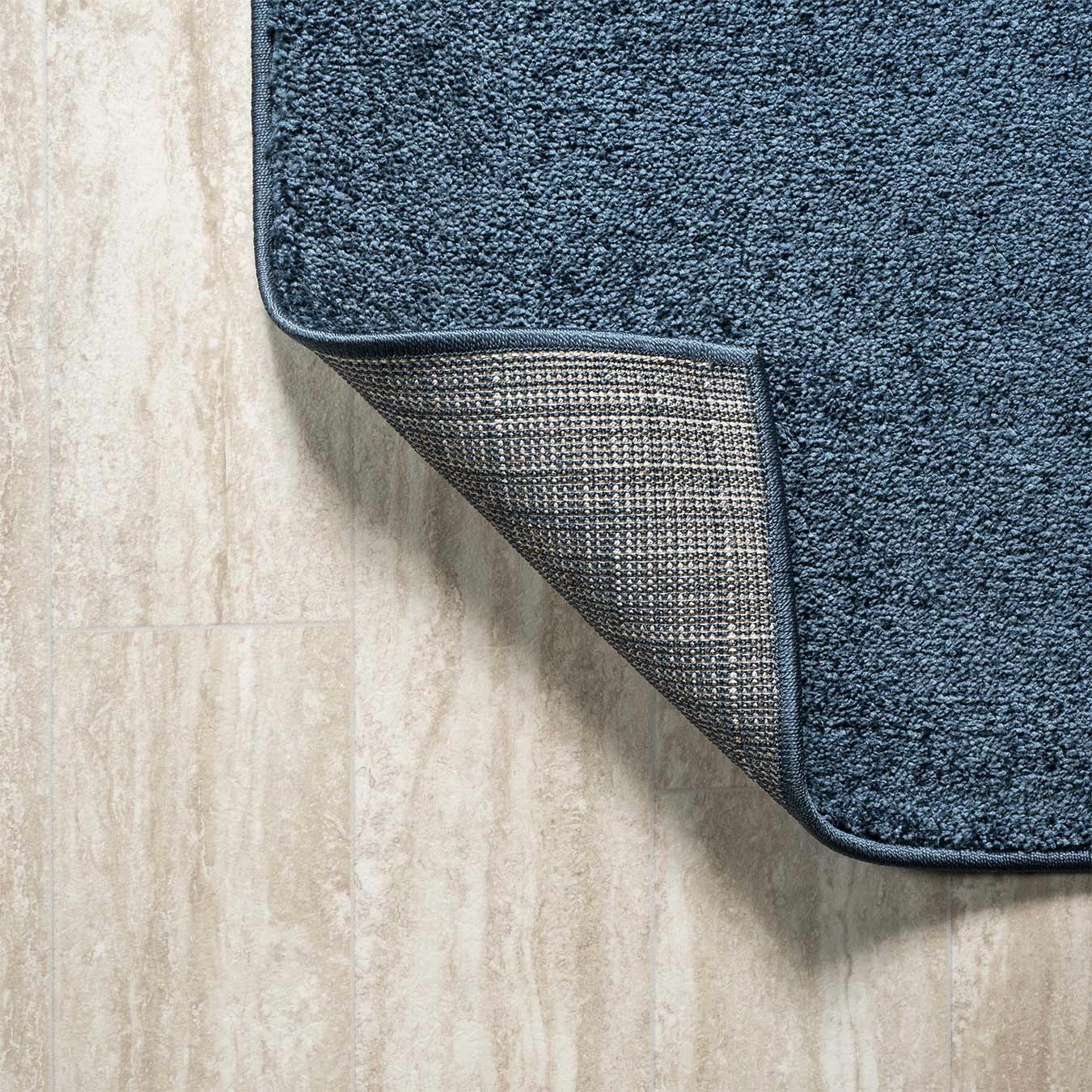 Haze Solid LowPile Runner Rug Navy by JONATHAN Y Fy