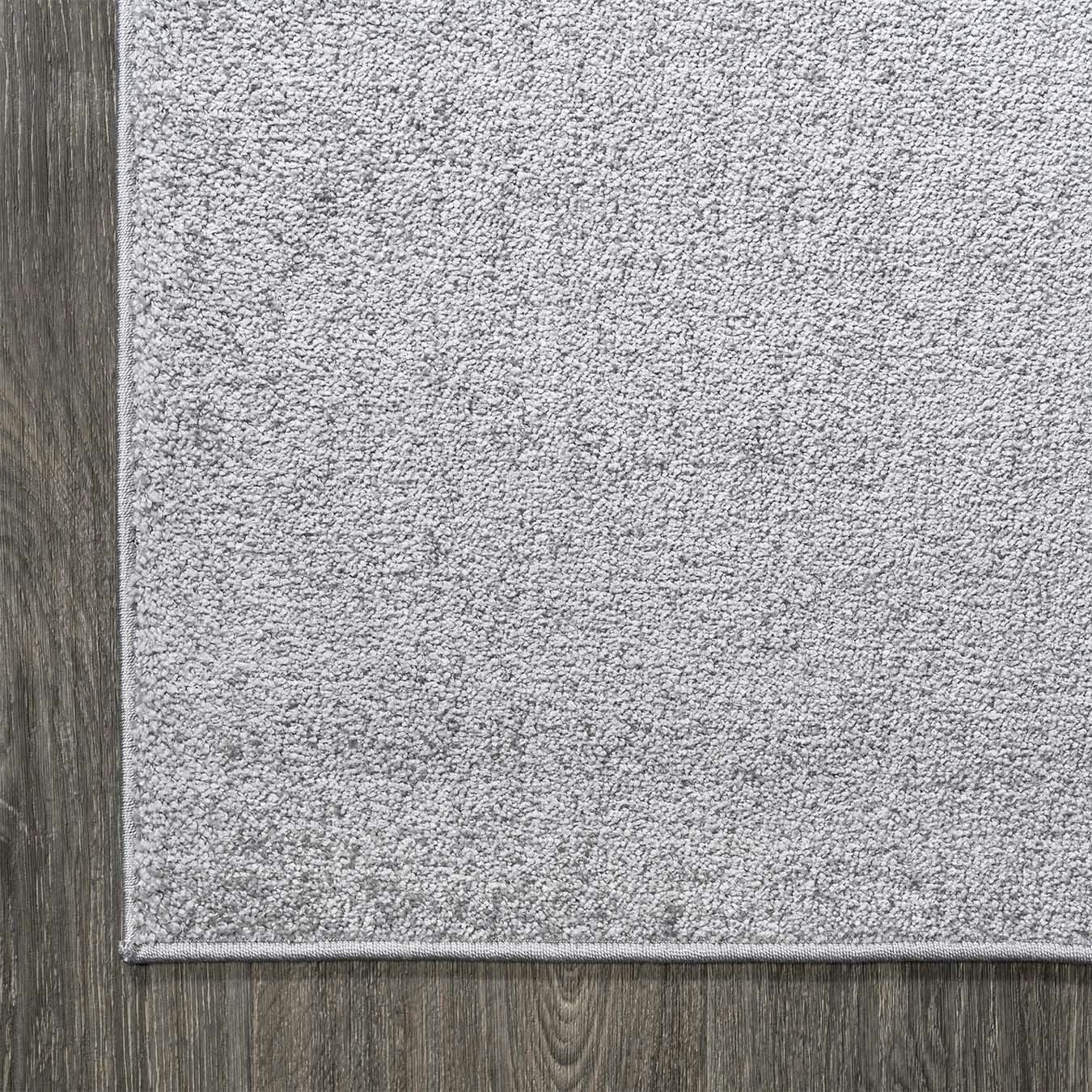 Haze Solid LowPile Area Rug Light Grey by JONATHAN Y Fy