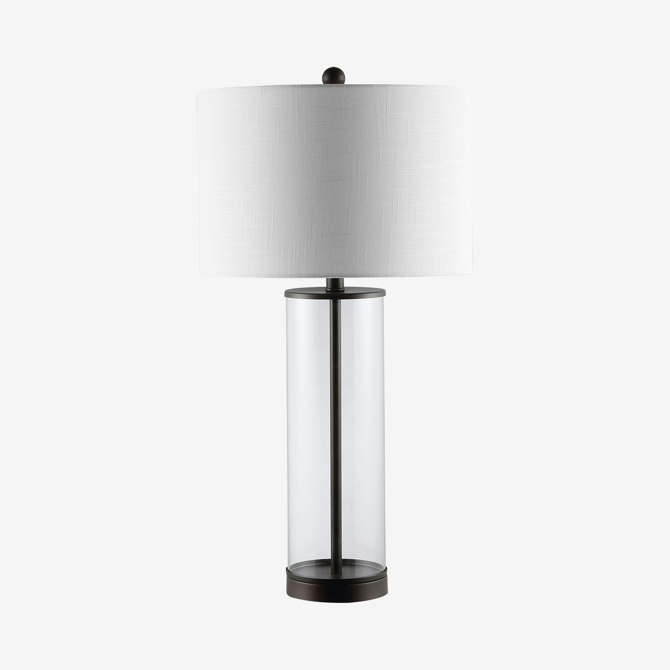 Rubbed bronze store table lamp