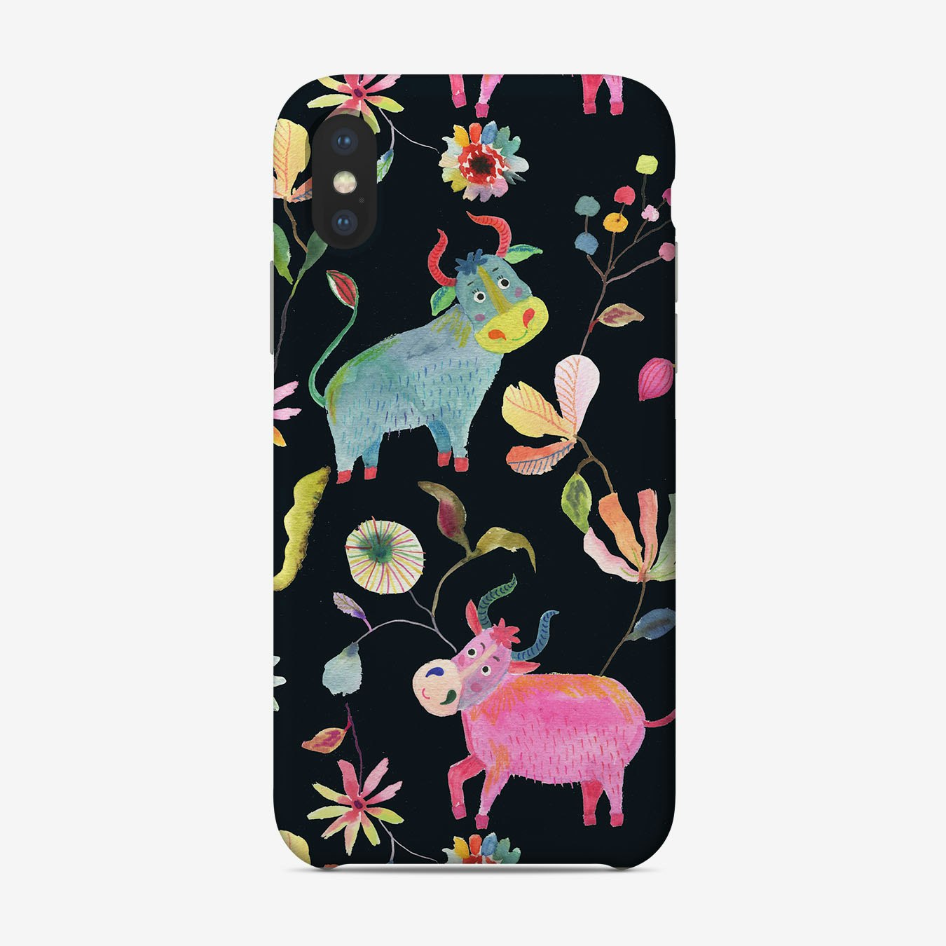 Oxen Oxytocin Black Phone Case by Subhashini Narayanan - Fy