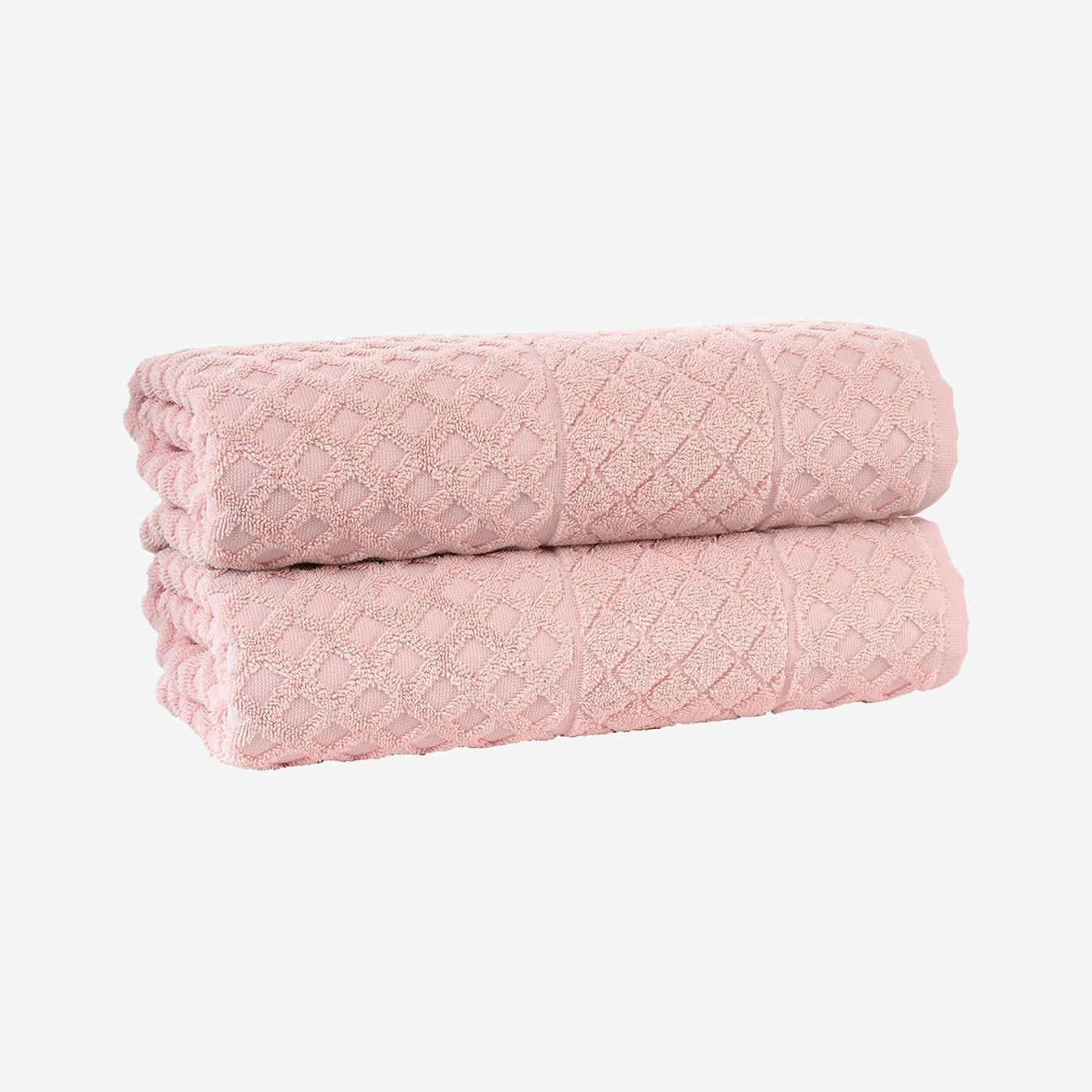 Glossy Turkish Bath Towels Peach Set of 2 by Enchante Home Fy
