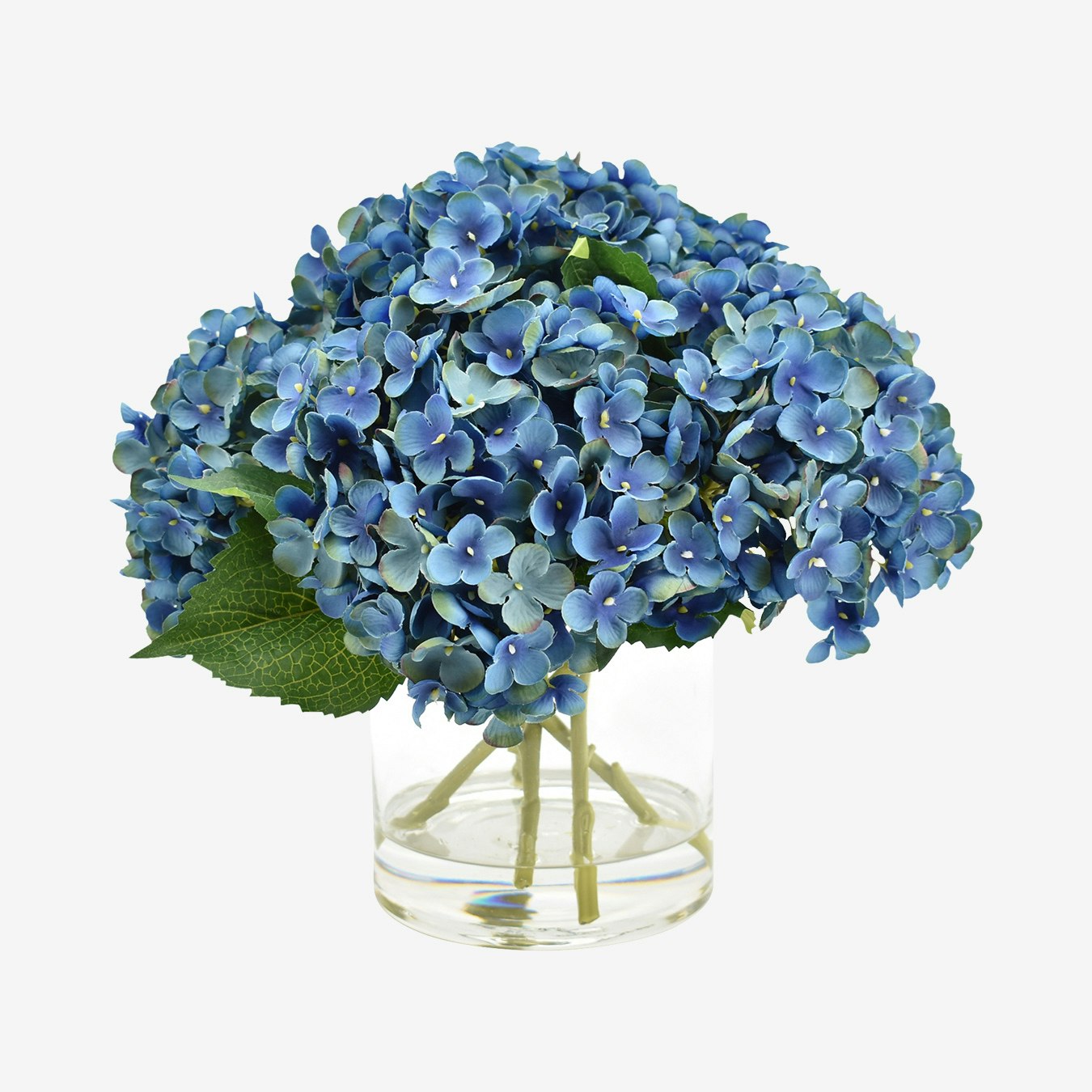 Hydrangeas Floral Arrangement in Vase - Blue by Creative Displays, Inc