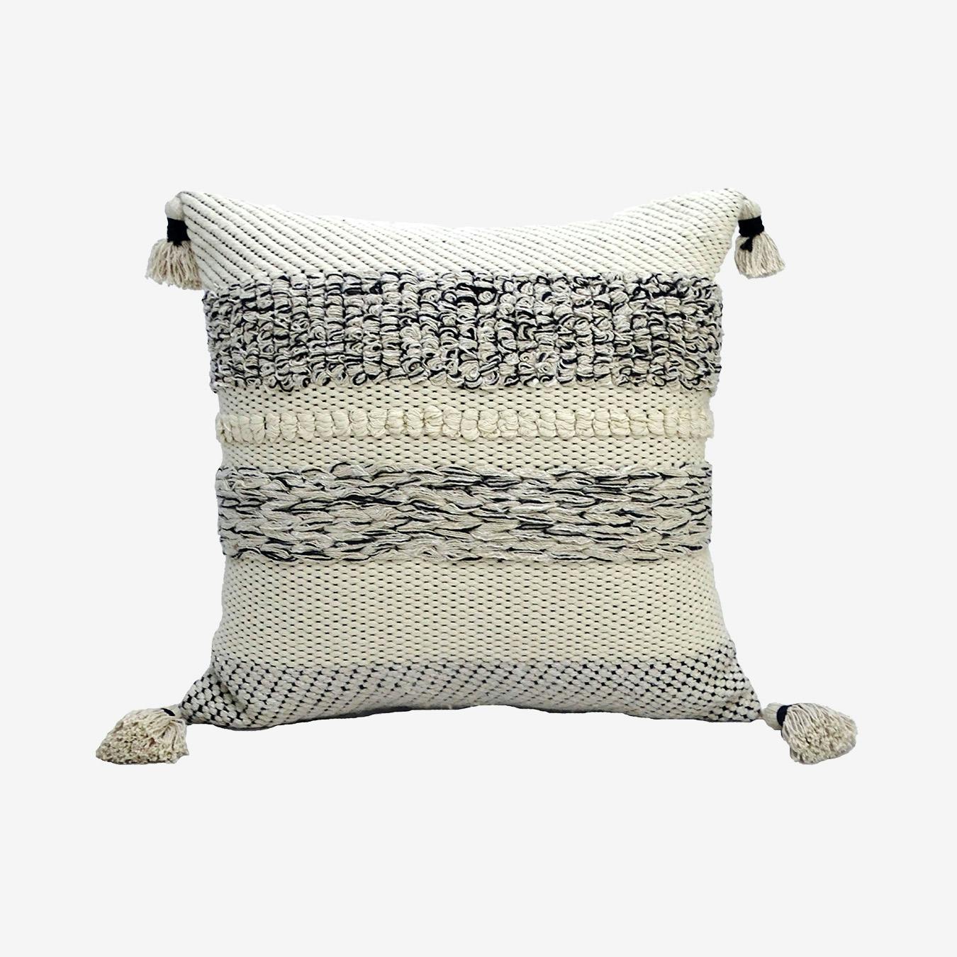 Black and cream throw pillows best sale