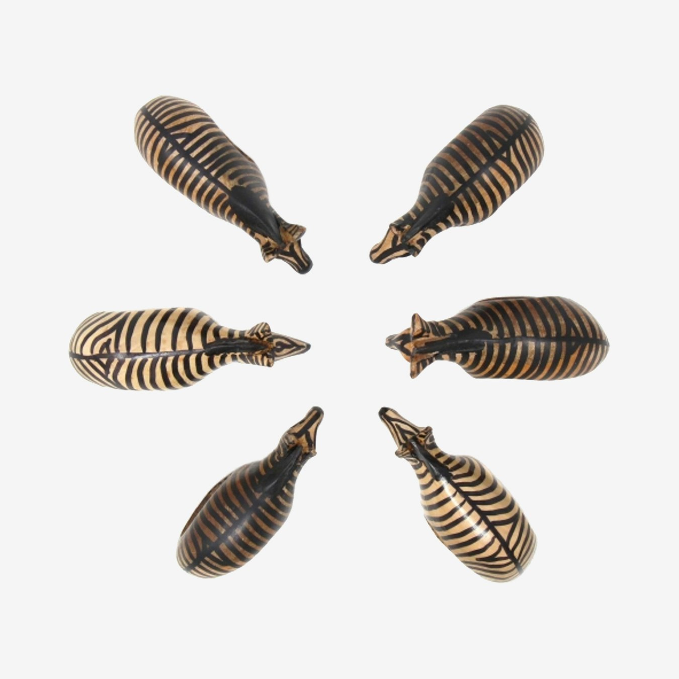 Zebra Napkin Rings Set of 6 by Global Crafts Fy