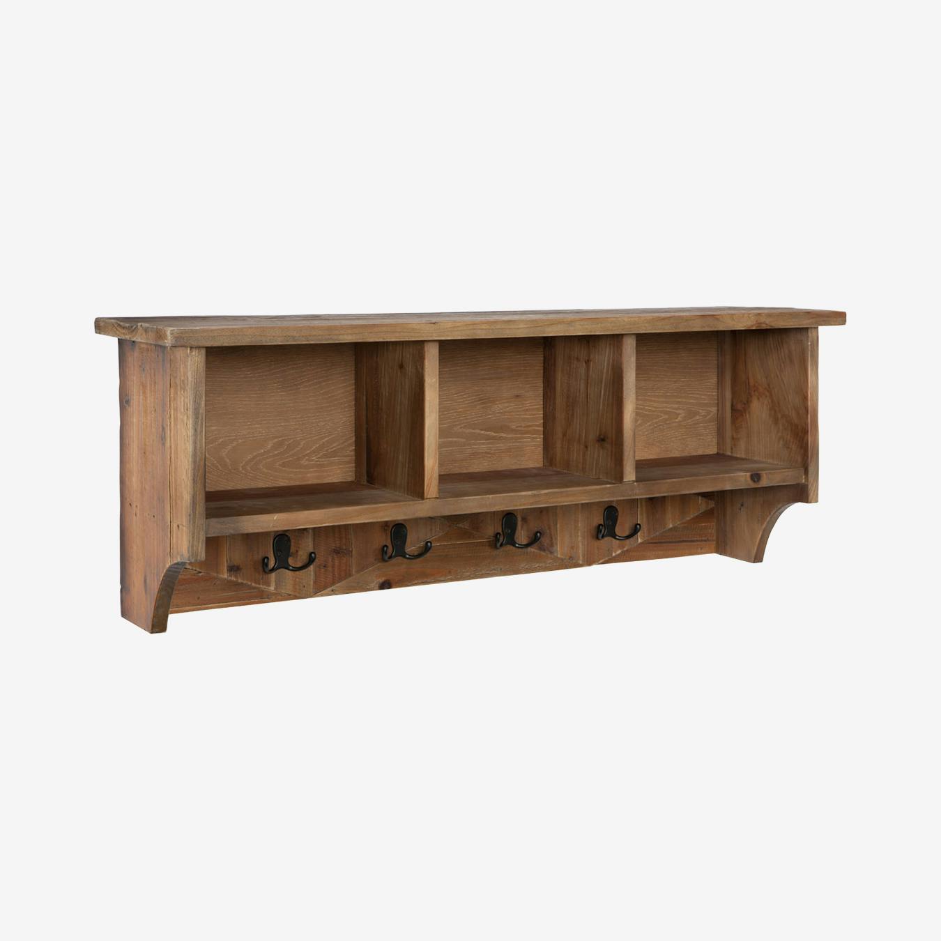 Revive Reclaimed Coat Hook with Storage Natural by Alaterre Furniture Fy