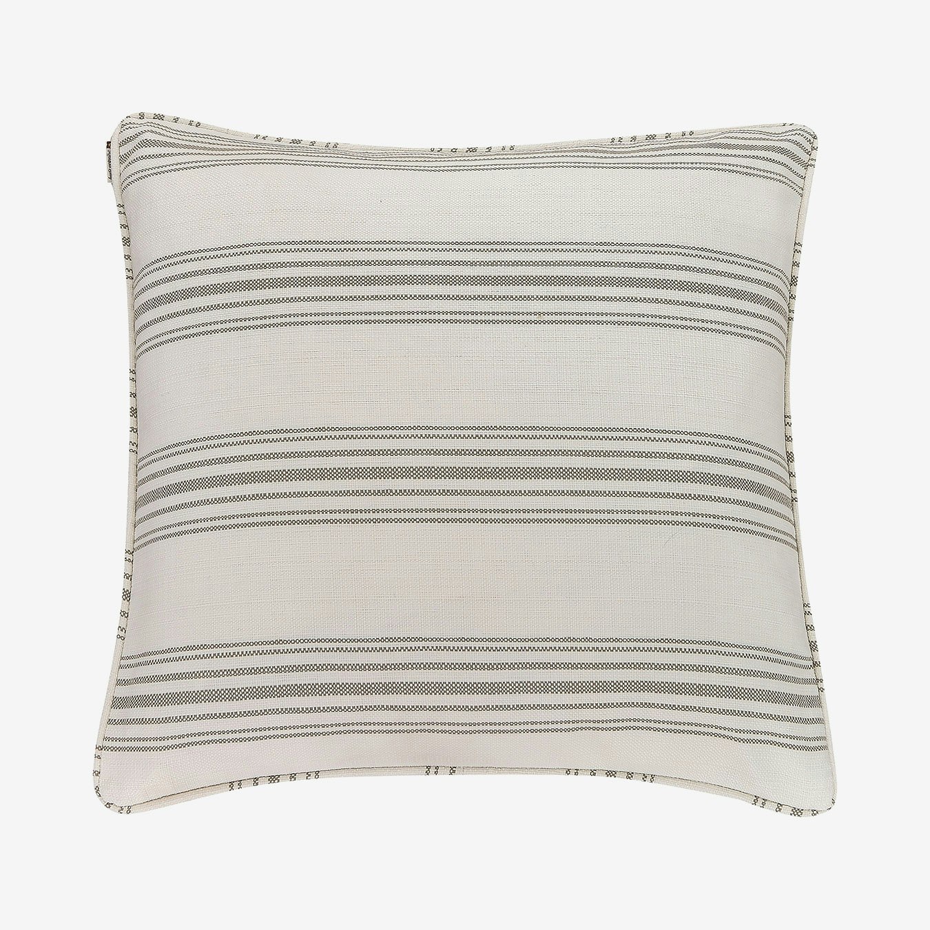 Prescott Piping Sham - White / Taupe by HiEnd Accents - Fy