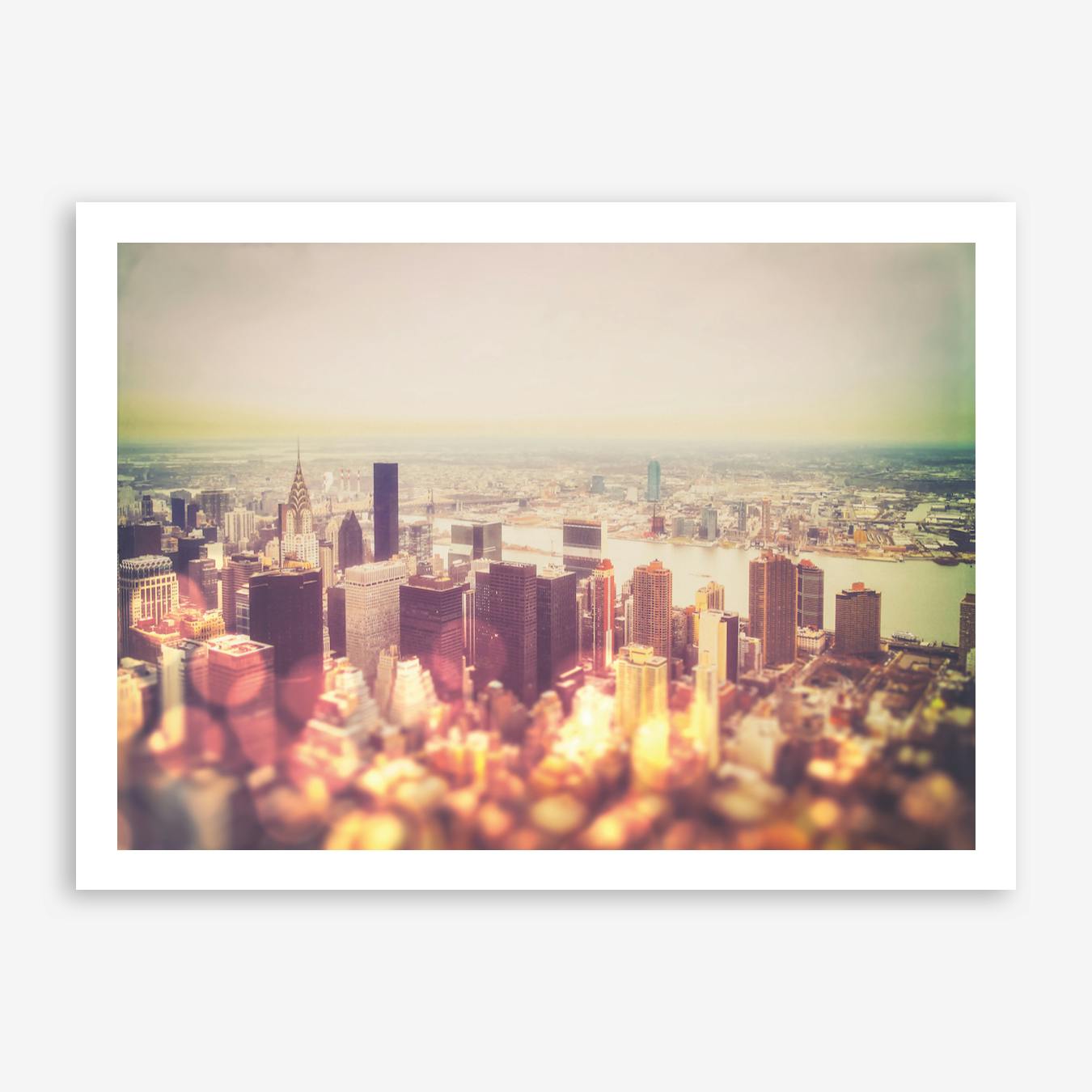 Vintage New York City Skyline Art Print By Jay San Studio - Fy