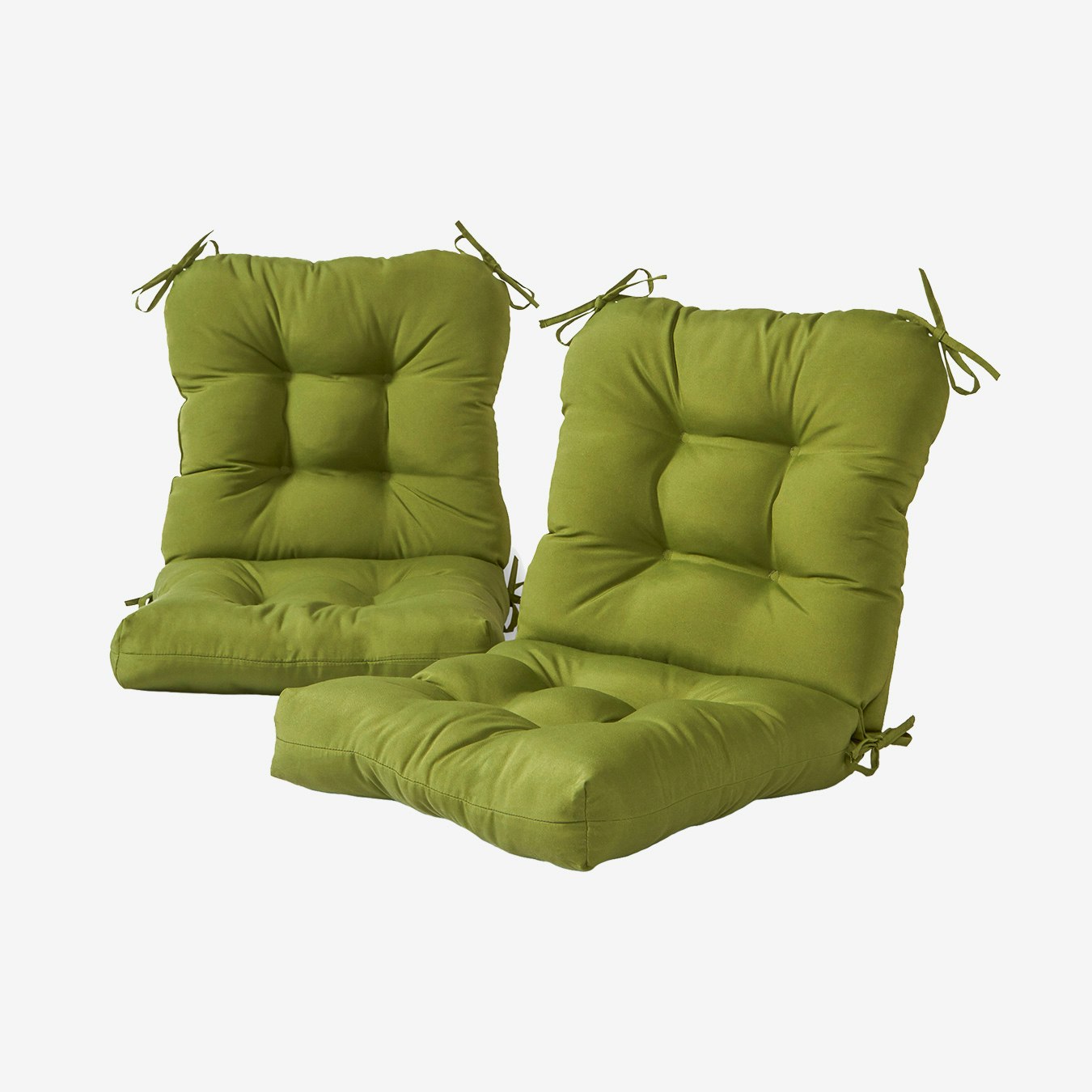 Outdoor Seat / Back Chair Cushions Hunter Green Set of 2 by The