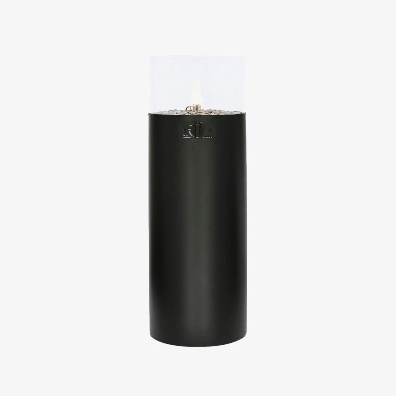 Cosiscoop Pillar Standing Fire Lantern Black by Pacific Lifestyle Fy