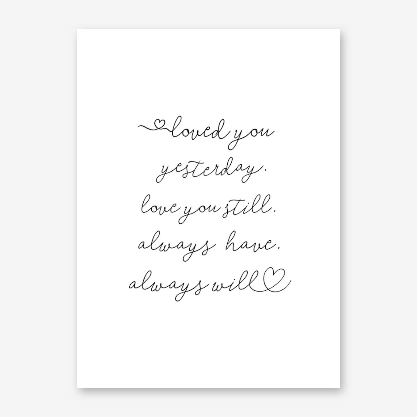 Love You Art Print by Sisi and Seb - Fy