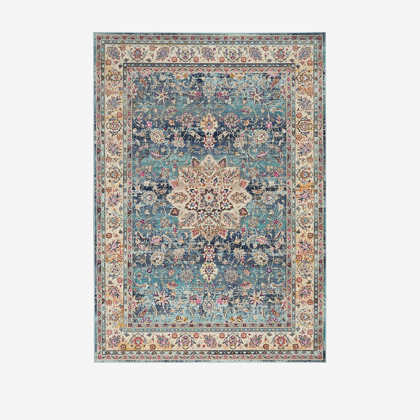 Vintage Kashan Blue Rug by Nourison UK - Fy