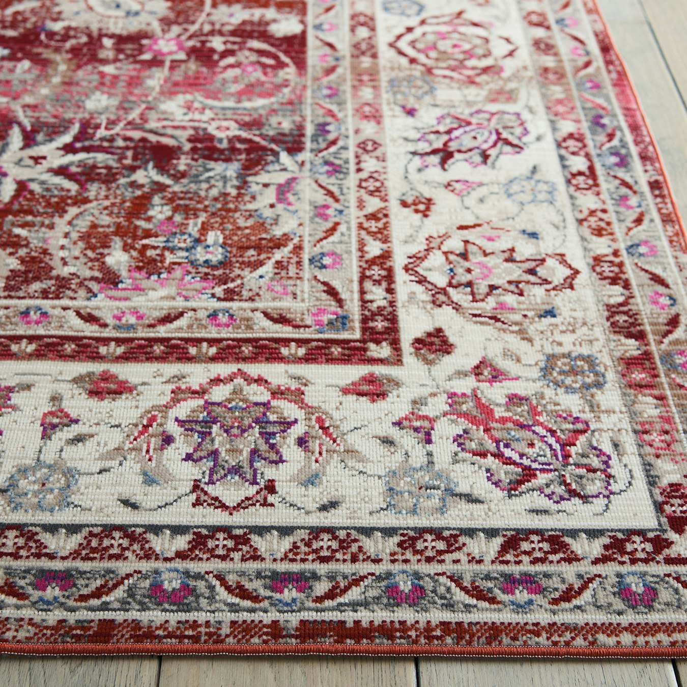 Vintage Kashan Red Rug by Nourison UK - Fy