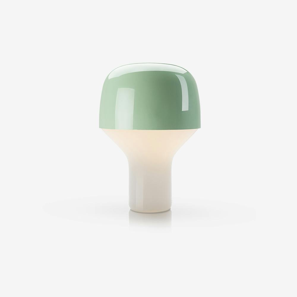 Cap Table Lamp Mouth Blown Glass and Cap Table Lamp Mouth Blown Glass and