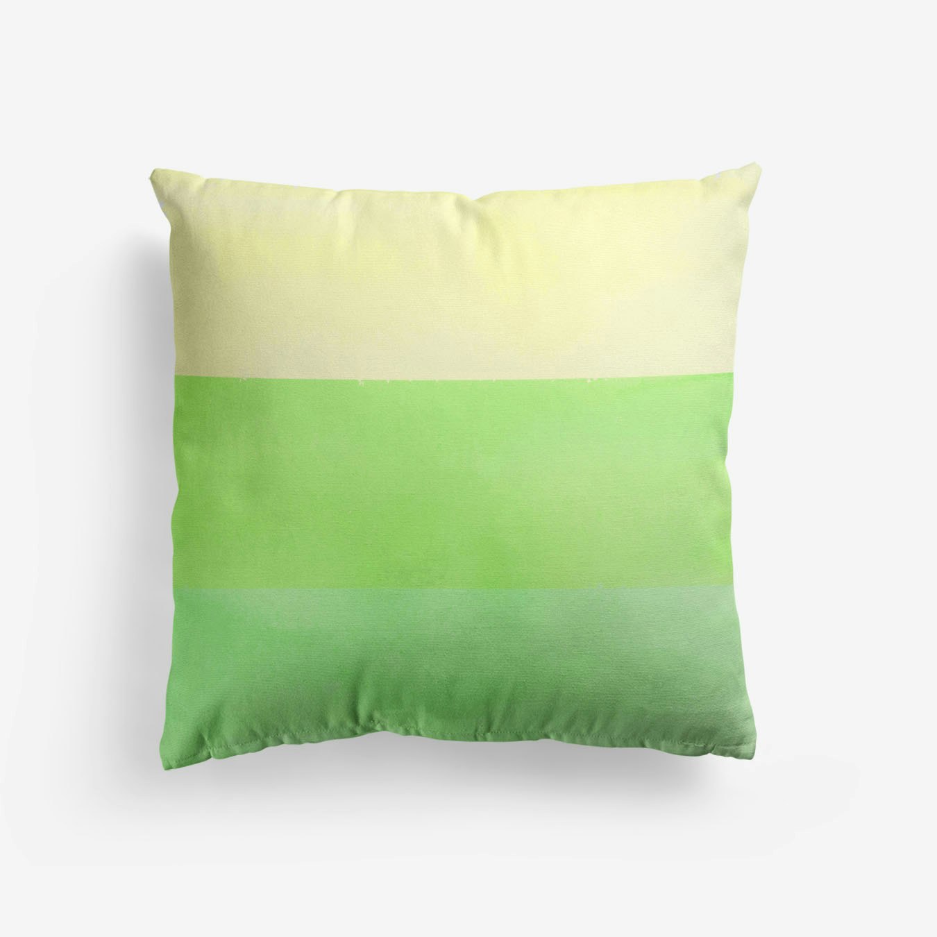 Lime Green Watercolour Gradient Cushion by Mambo Fy