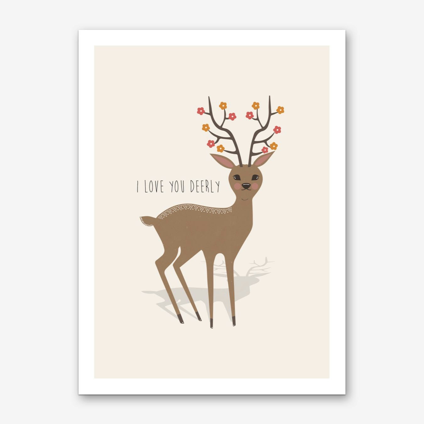 I Love You Deerly Art Print by Karin Bijlsma - Fy