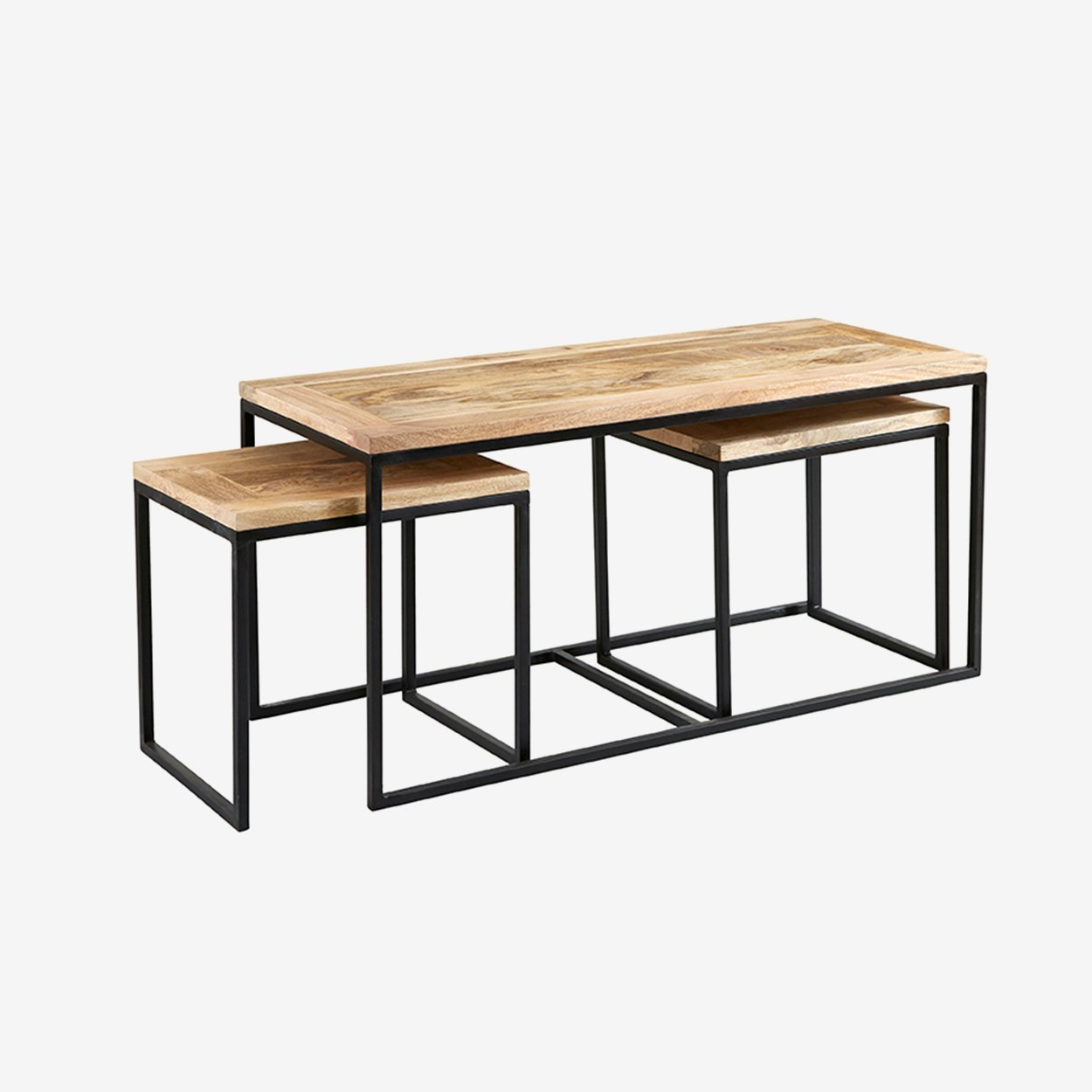 Mango Wood John Long Coffee Table by Indian Hub - Fy