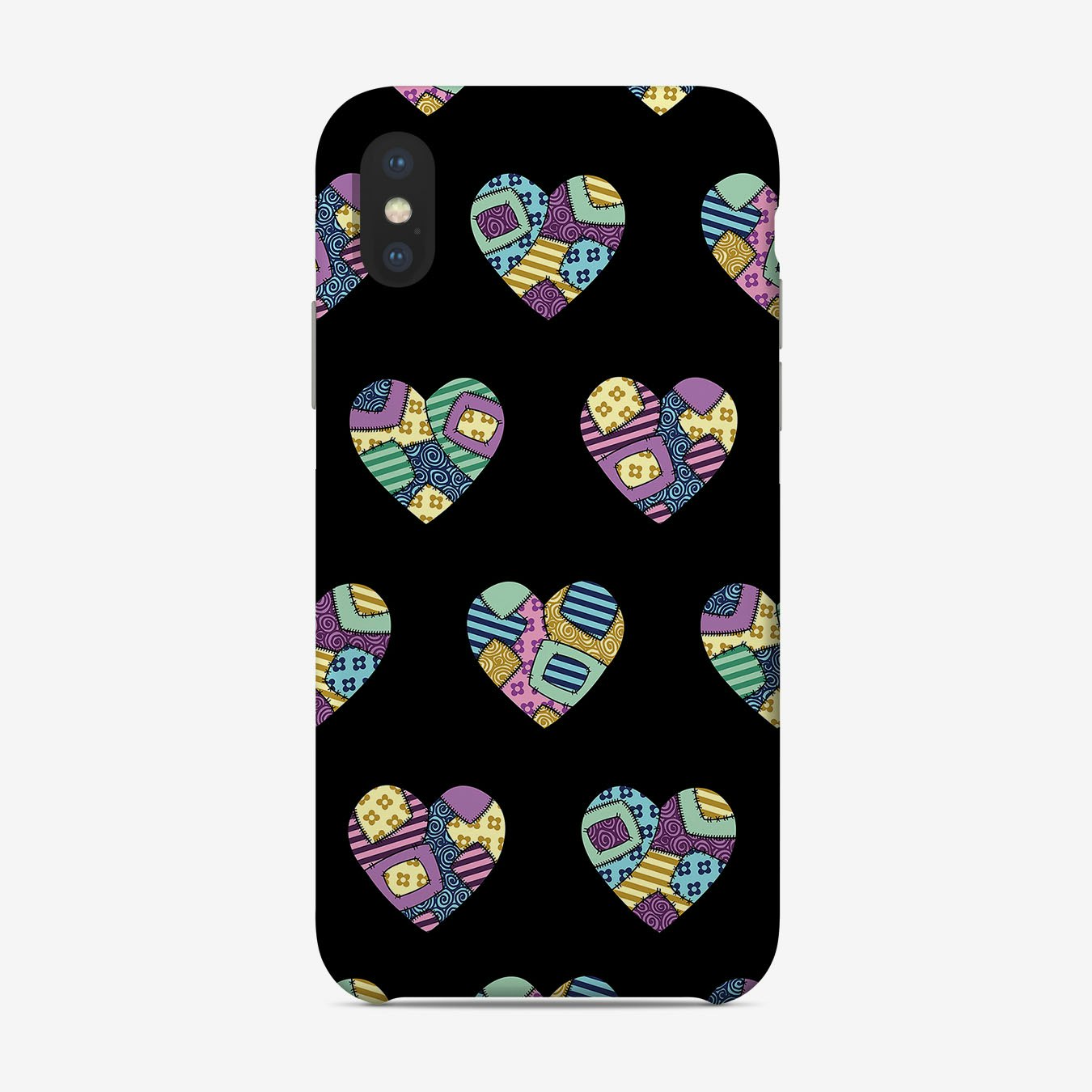 Patchwork Heart Pattern Phone Case by Laura Nagel - Fy