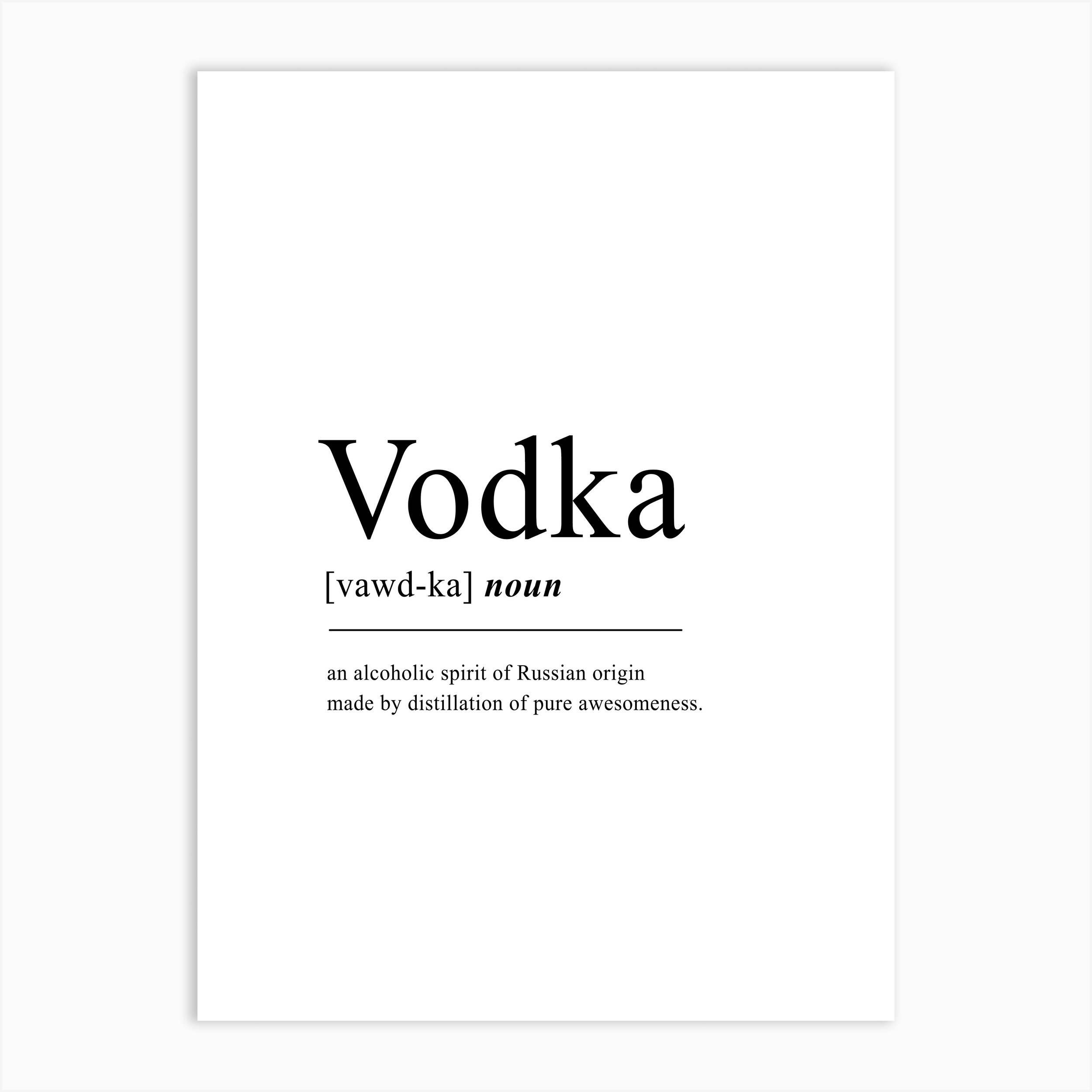 Vodka Definition Art Print by Angel London Fy