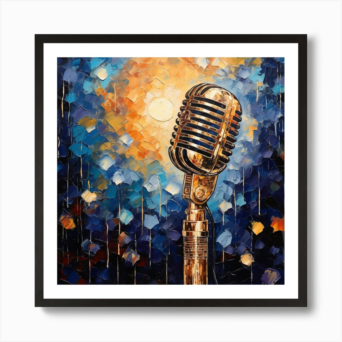 Microphone Art Print by Andreas Magnusson - Fy