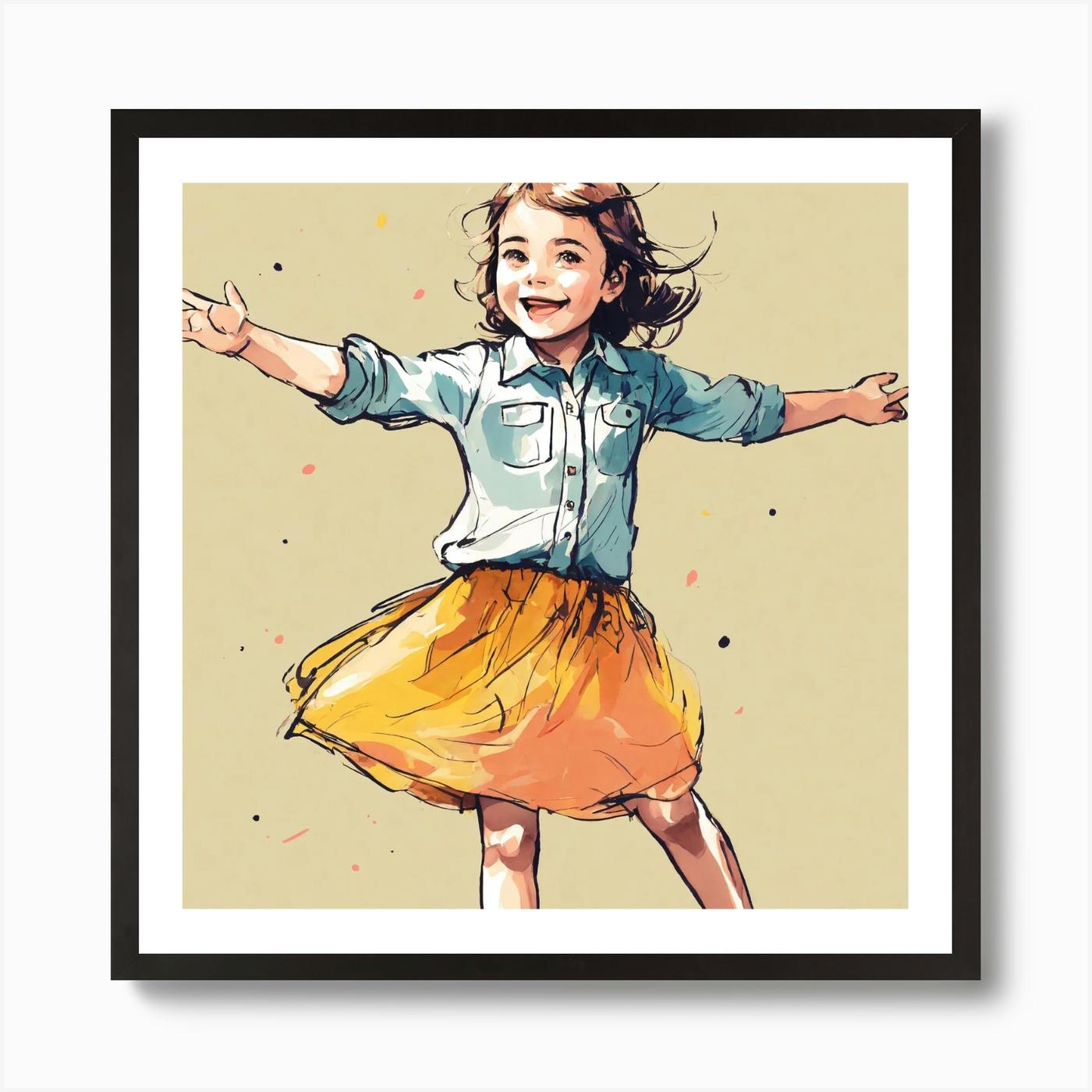 Girl in the on sale yellow skirt print