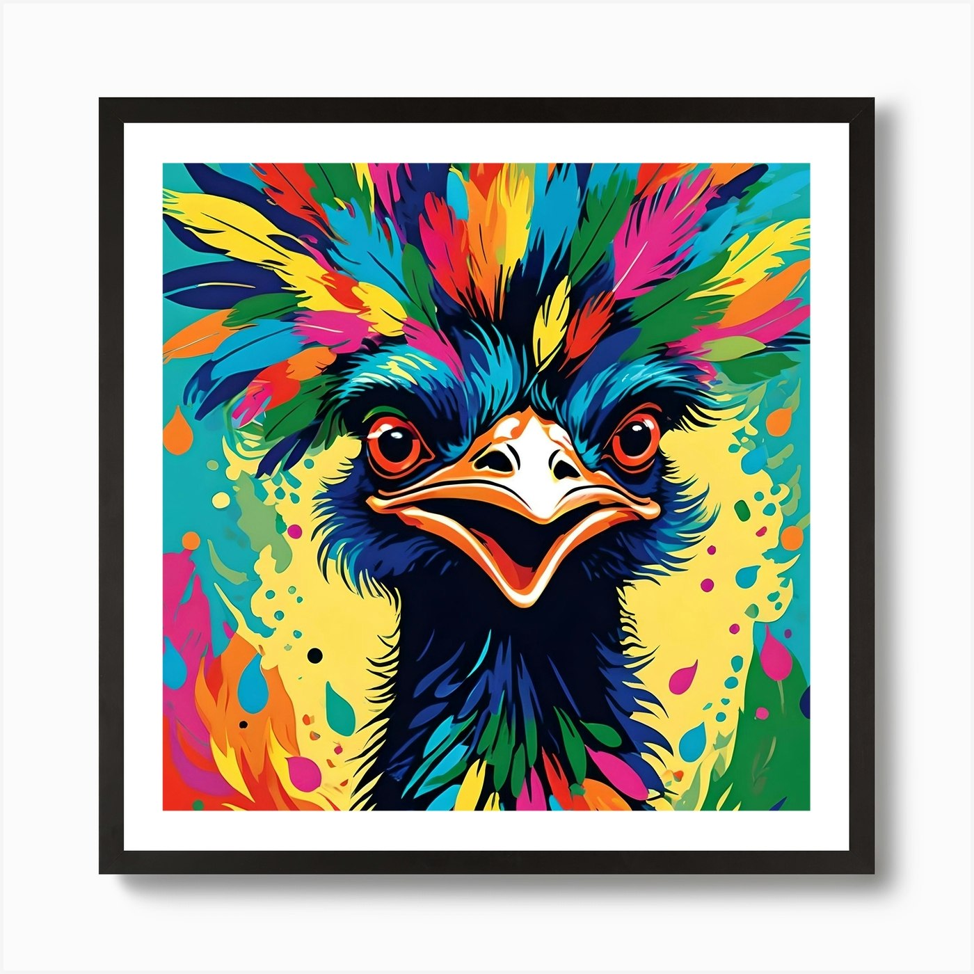 PHYLLIS DILLER EMU HAIRDO Art Print by VANGO Fy