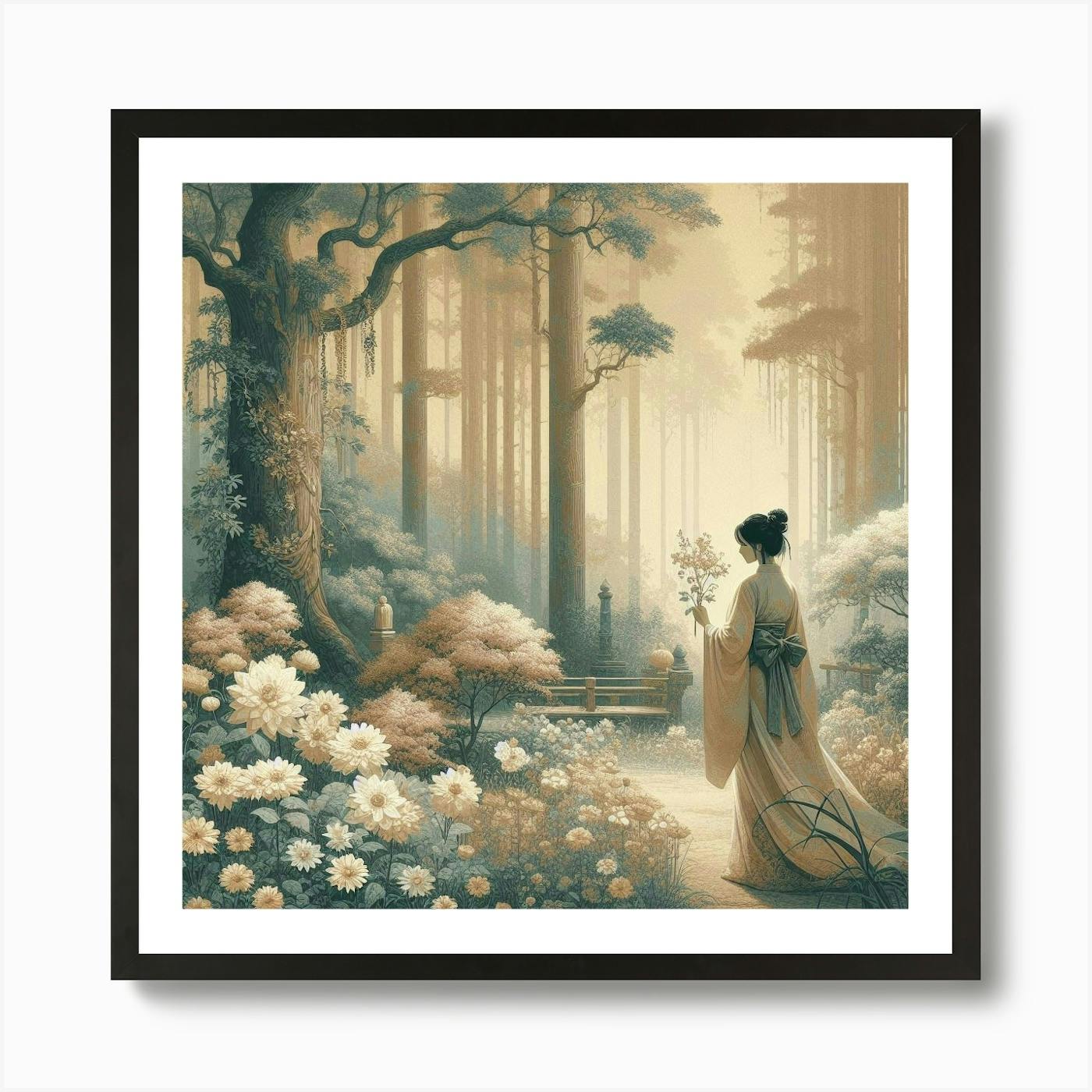 Japanese Forest Art Print by BirdBros - Fy
