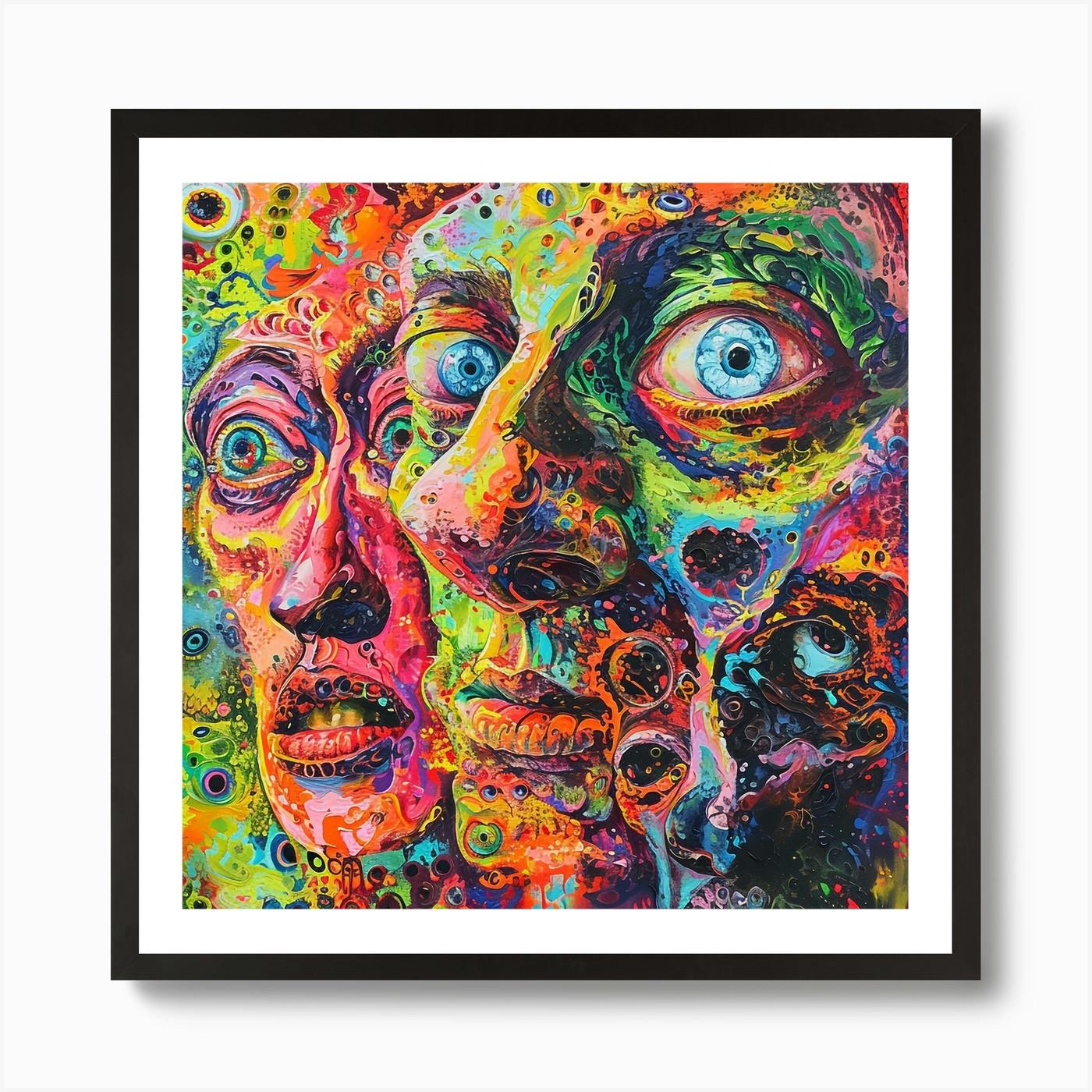 Abstract Modern Portrait authentic | Caffeine Psychosis | 18x24 Print | Wall Art