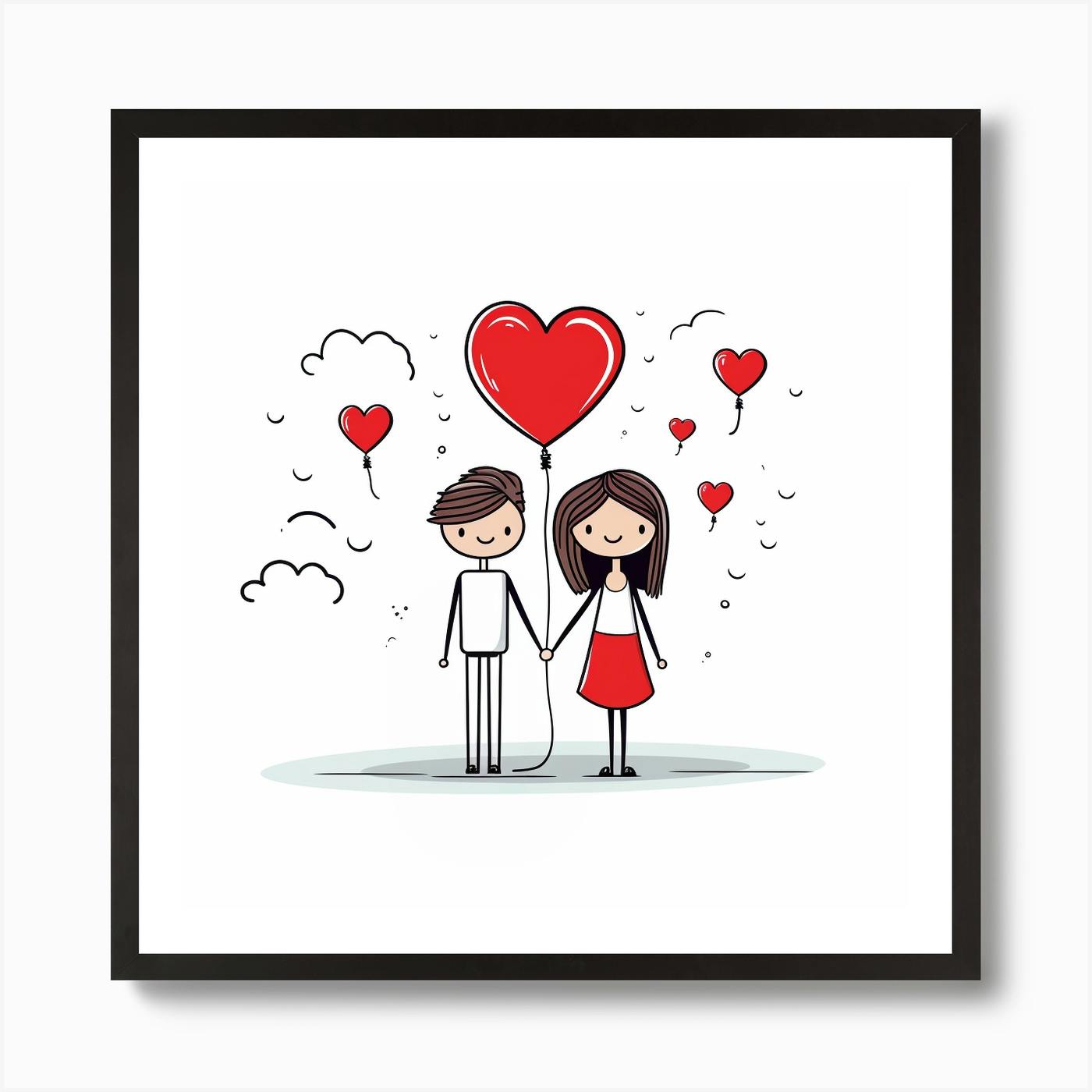 I Love You Heart hotsell Beautiful Romantic Affirmation Oil Painting Wall Art Print