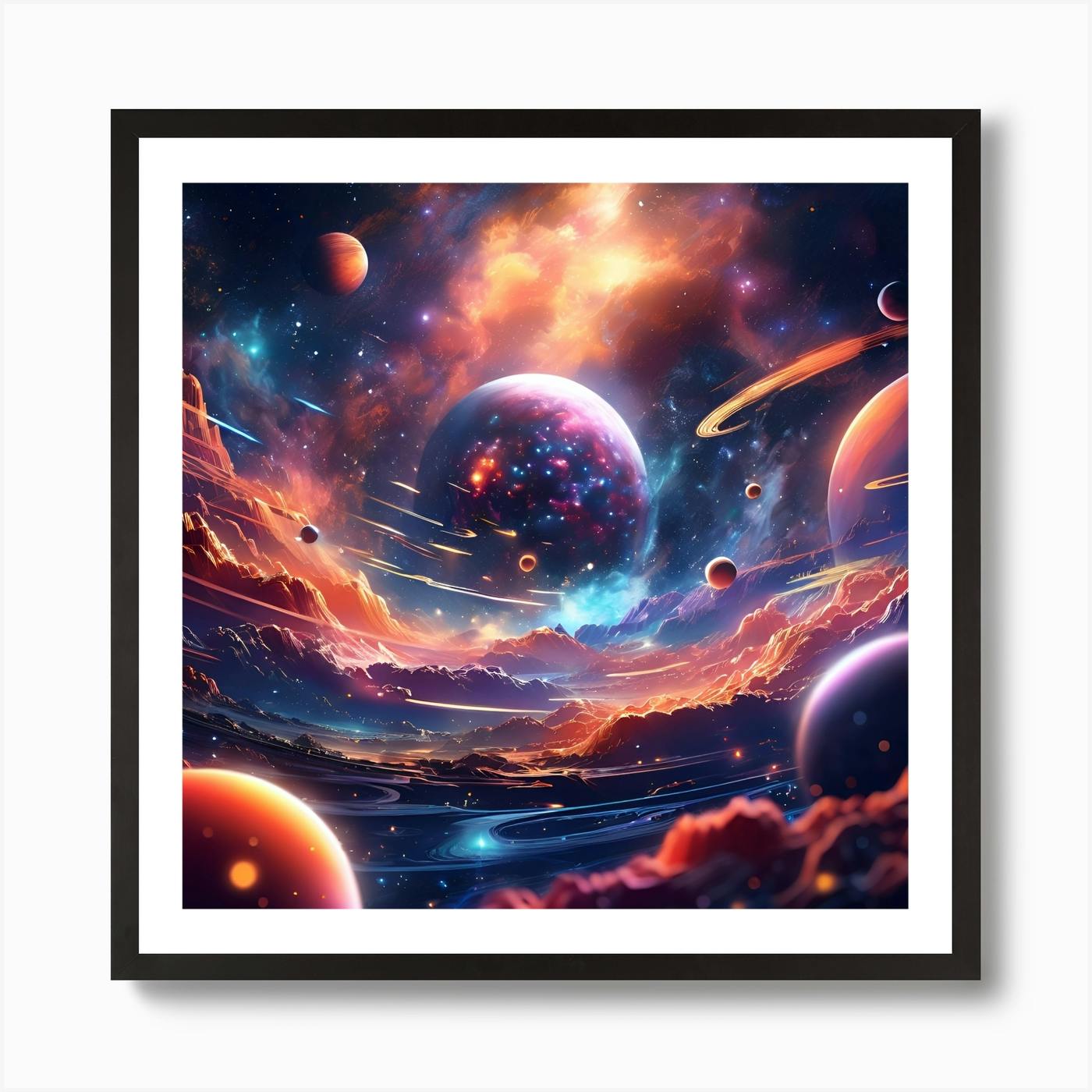 Galaxy Painting 2 Art Print by Genky - Fy