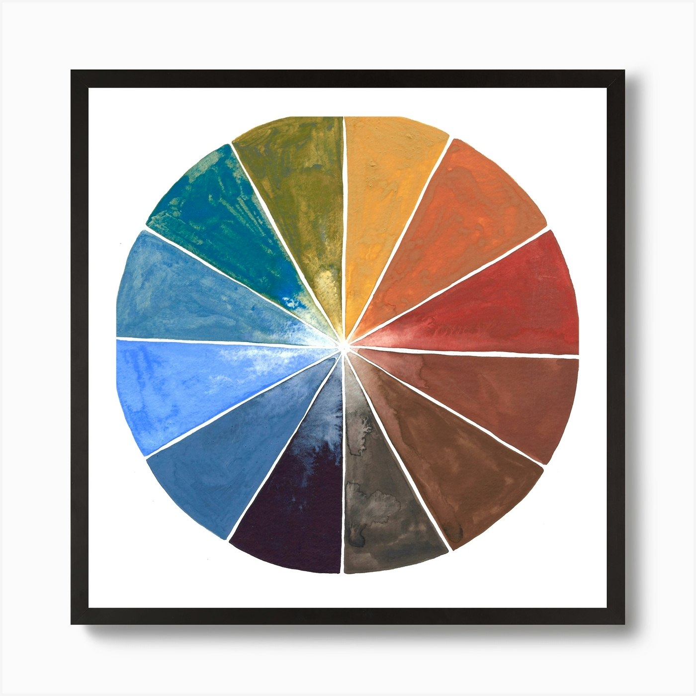 Earth Color Wheel Square Art Print by Gold Fever - Fy